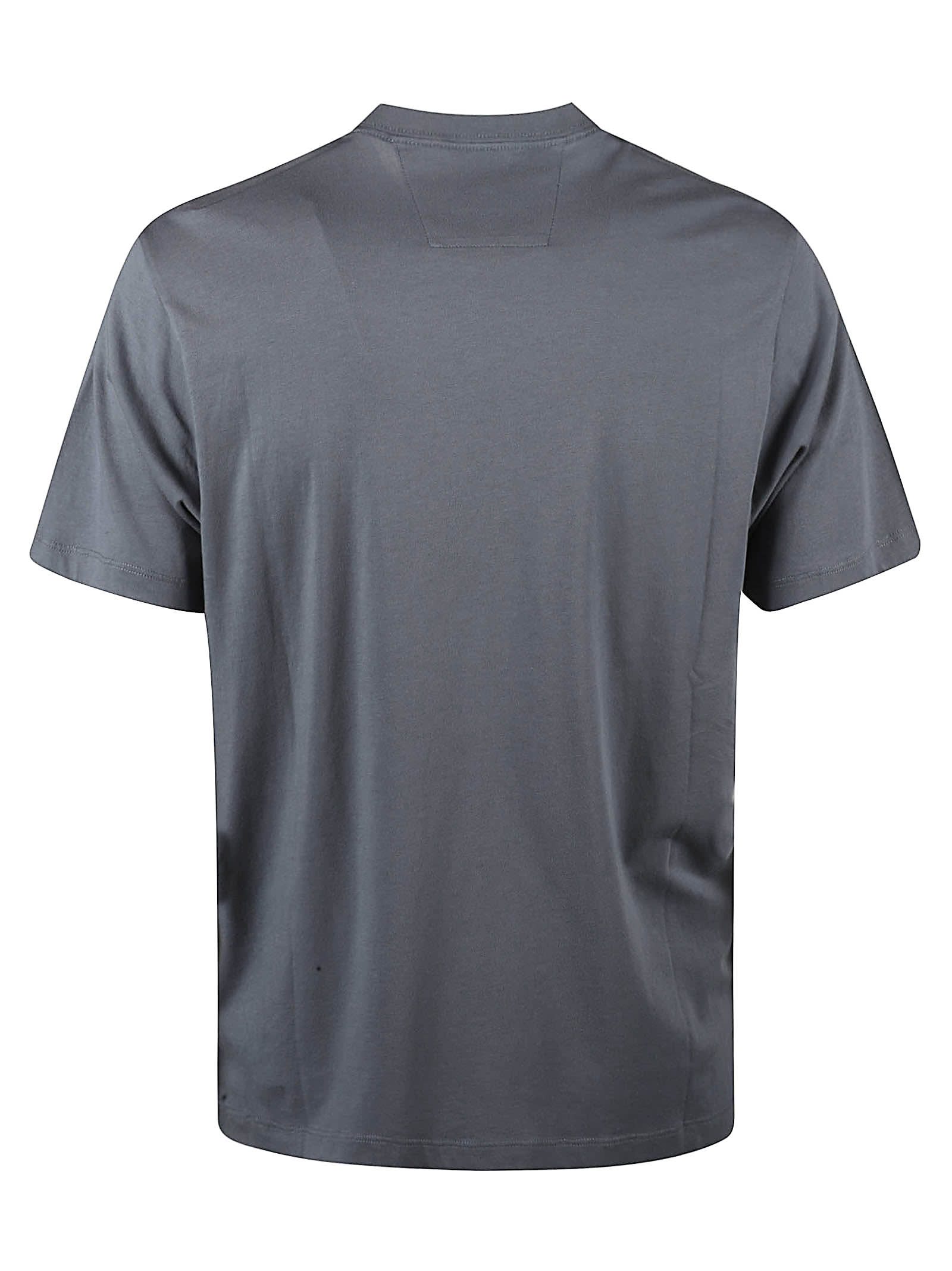 C.p. Company C.p.company Cotton T-shirt With Logo Patch In Grey