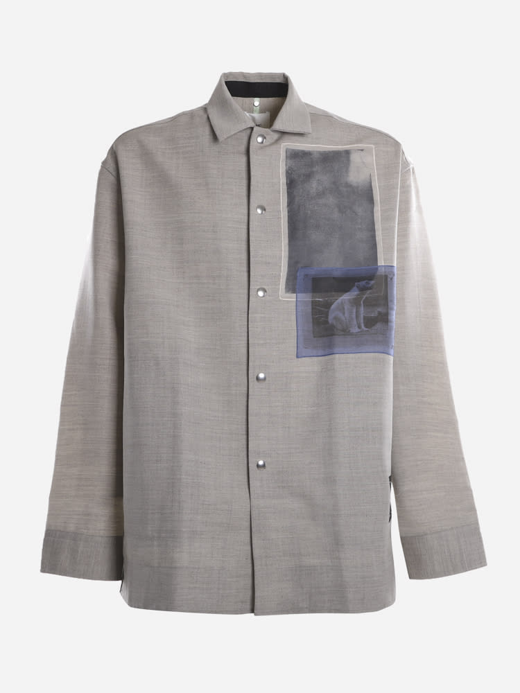 OAMC Wool Blend Shirt With All-over Graphic Prints