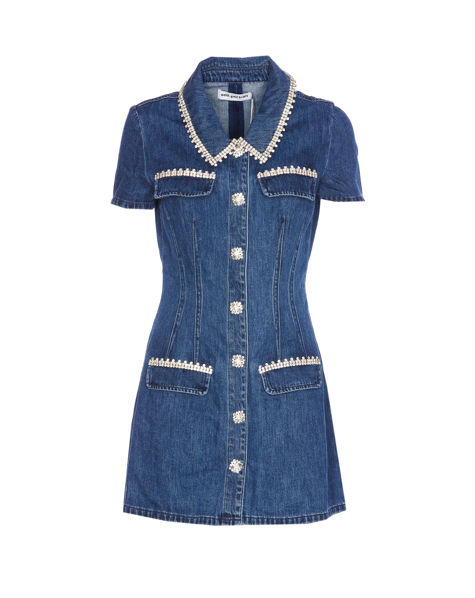 Denim Collared Mini Dress