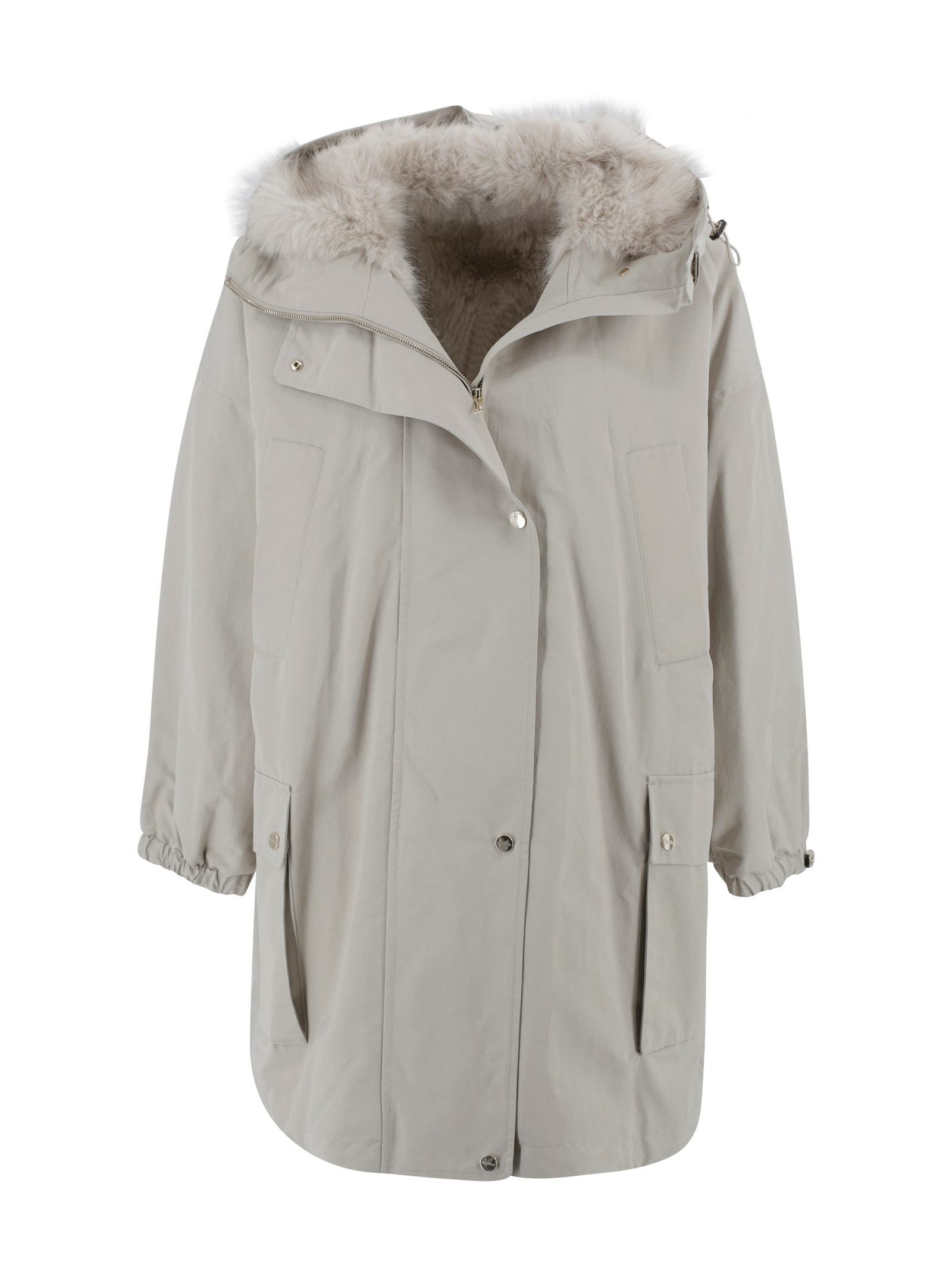 Max Mara Long-sleeved Coat In Gray