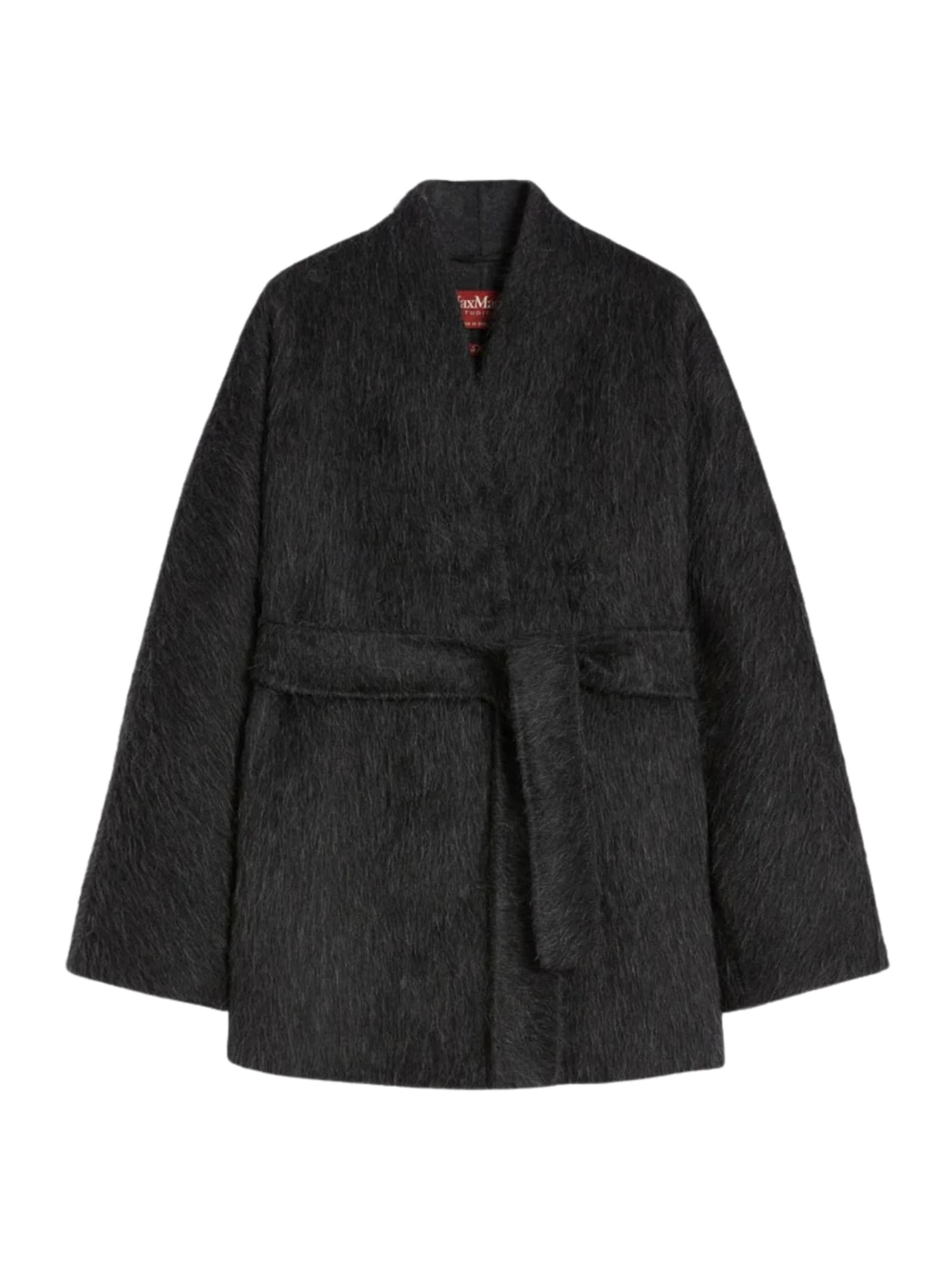 Max Mara Wool And Alpaca Cardigan Jacket In Gray