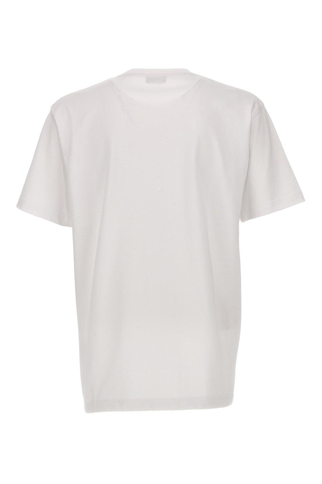 Dior Homme Logo Detailed Crewneck T-shirt In White
