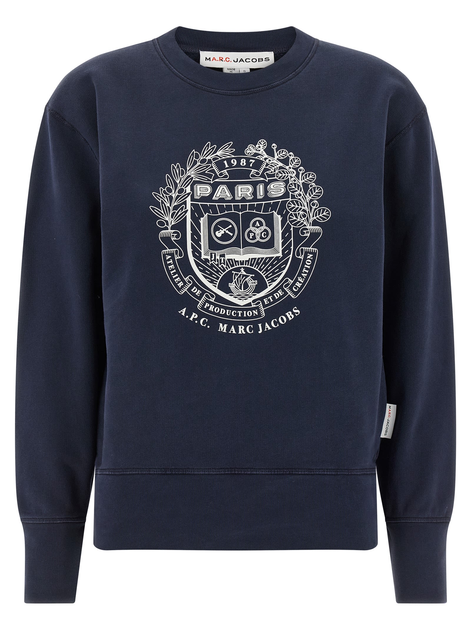 Apc A. P.c. 'paris'  Capsule Sweatshirt For Marc Jacobs In Blue