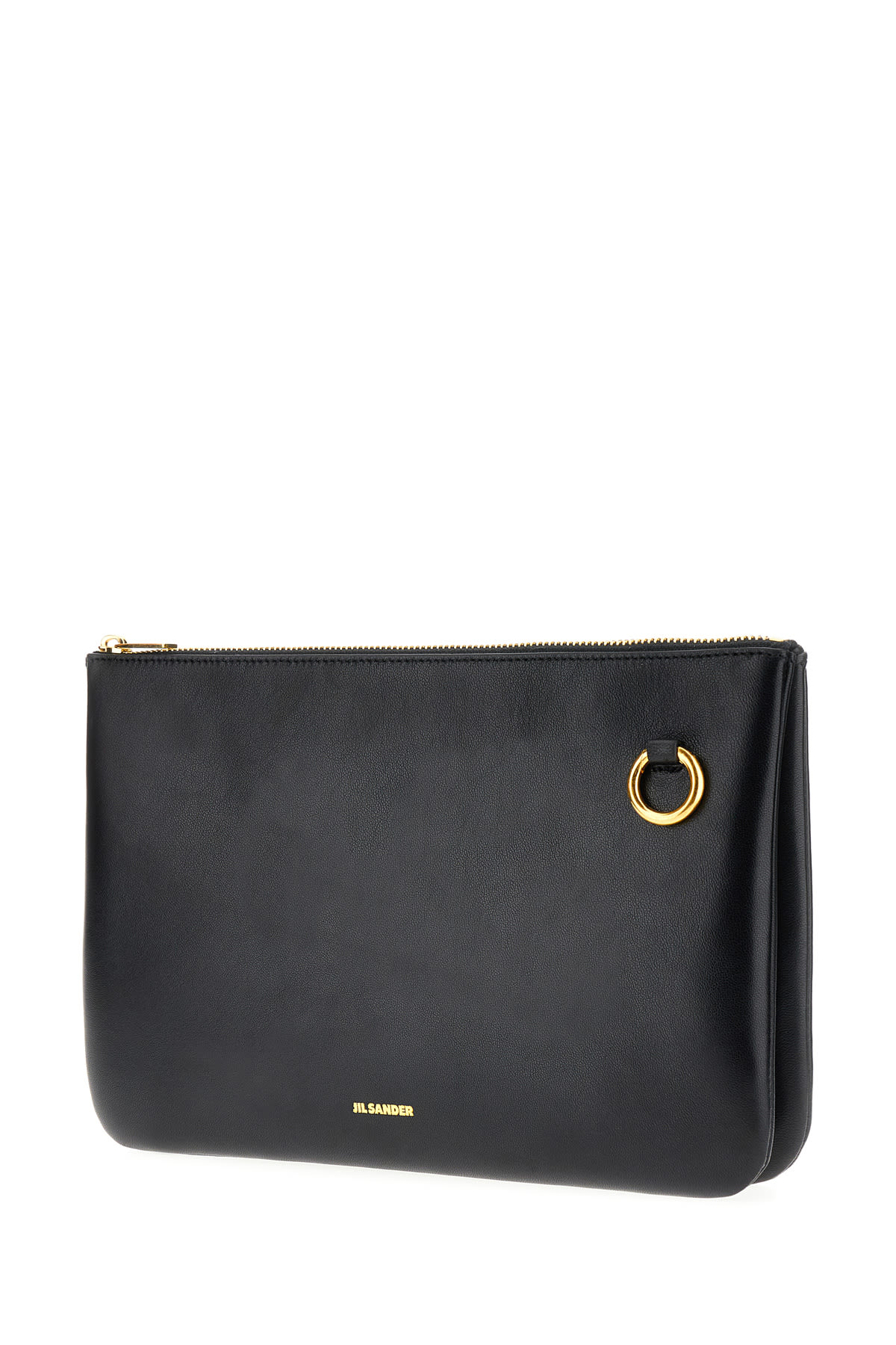 Shop Jil Sander Black Nappa Leather Crossbody Bag In 001