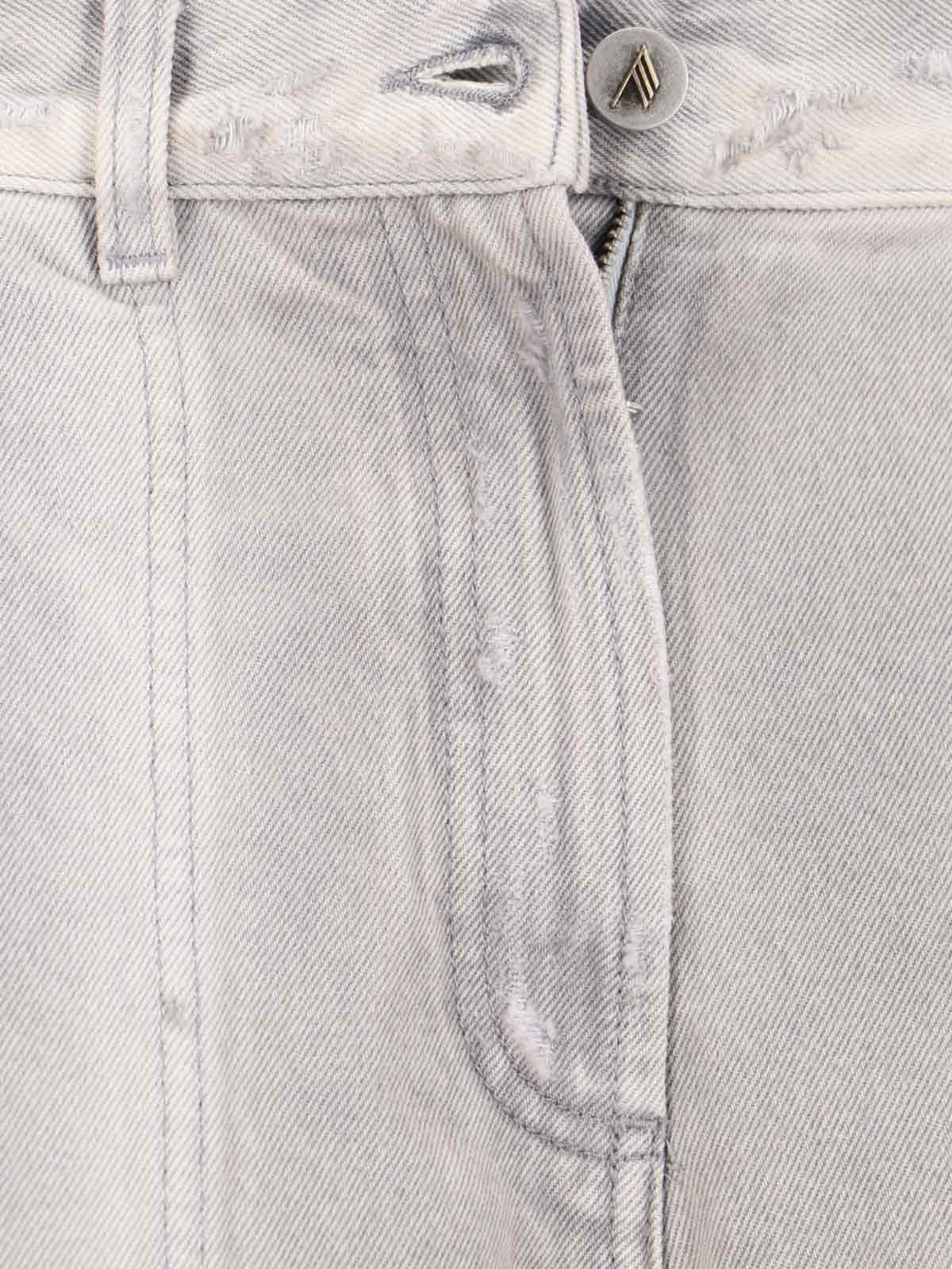 Shop Attico Long Palace Jeans In Grey