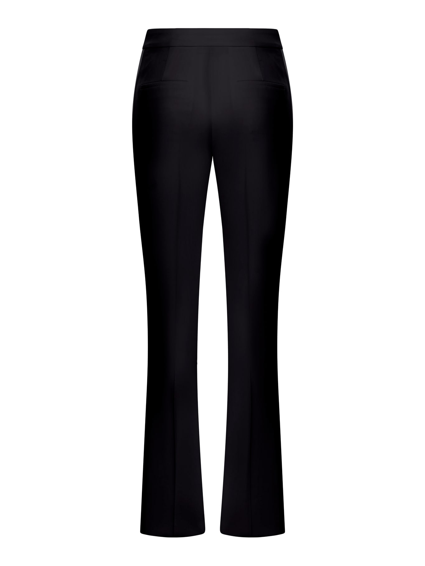 Max Mara Slim Trousers With Side Band In Black