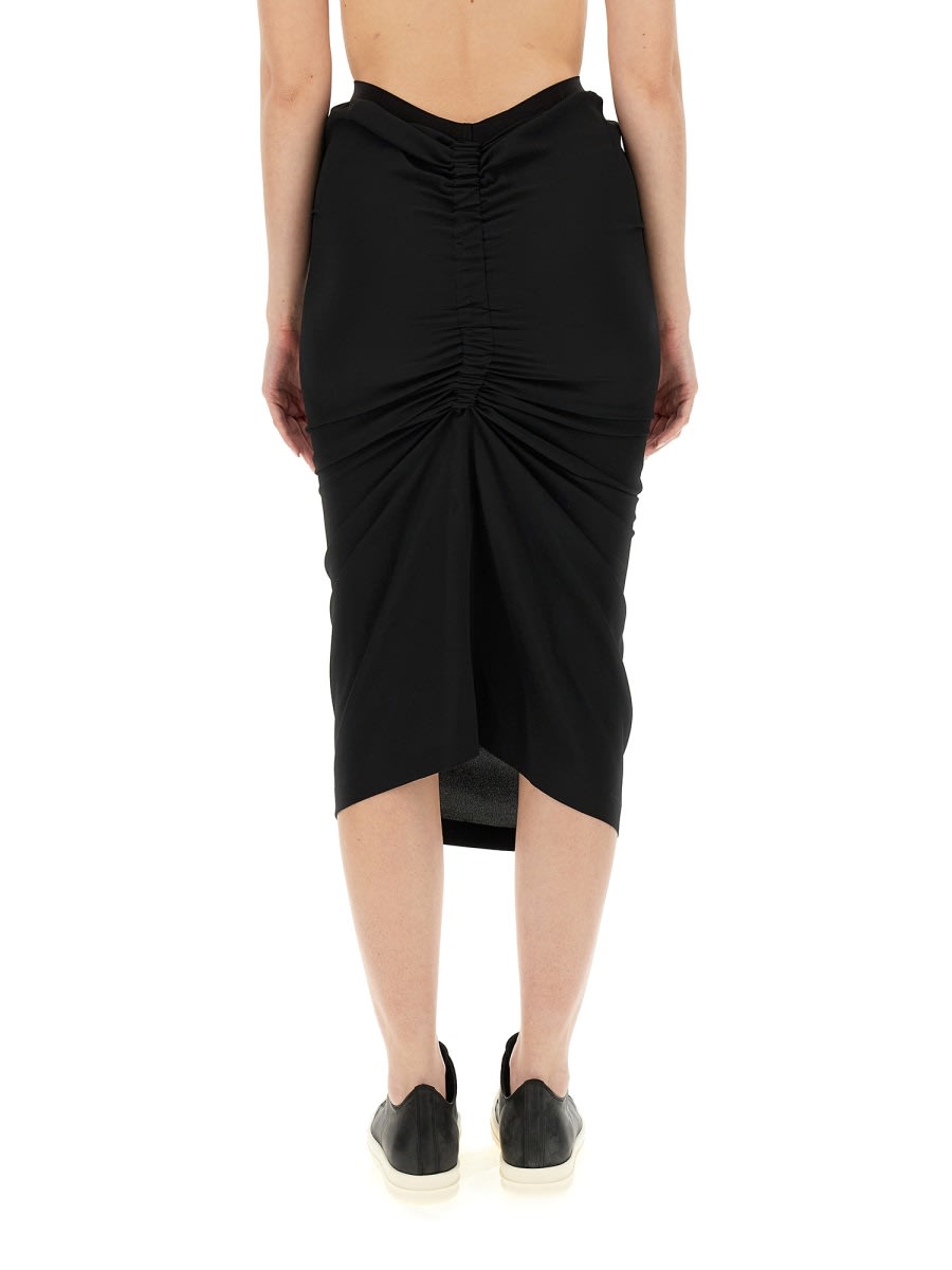 Shop Rick Owens Shrimp Skirt In Black