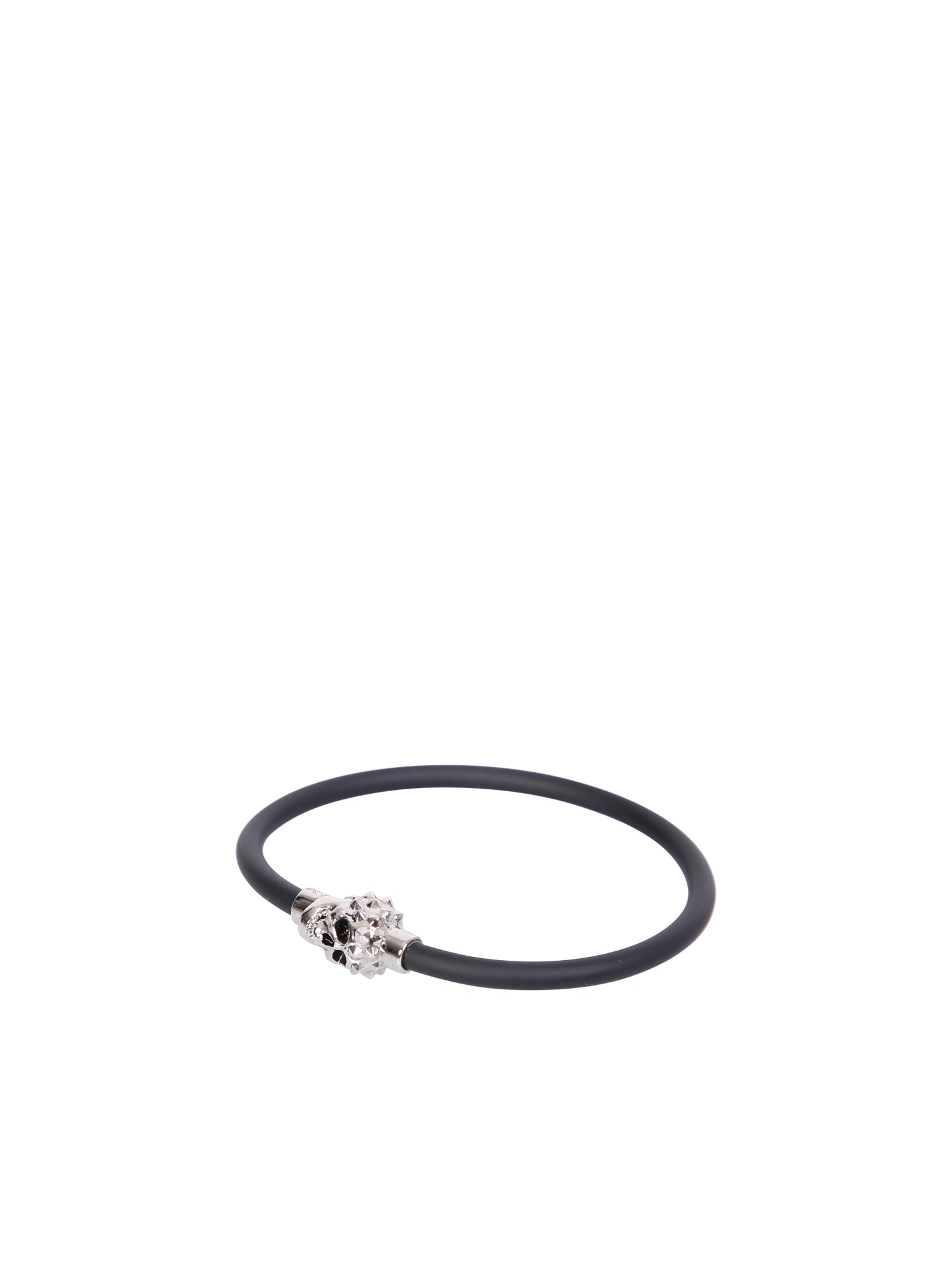 Shop Alexander Mcqueen Black Skull-stud Bracelet
