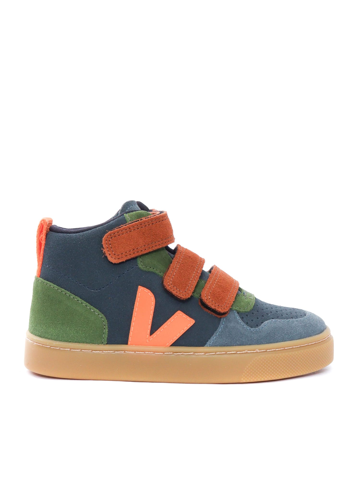 Veja Small V-10 Suede Sneaker In Multi