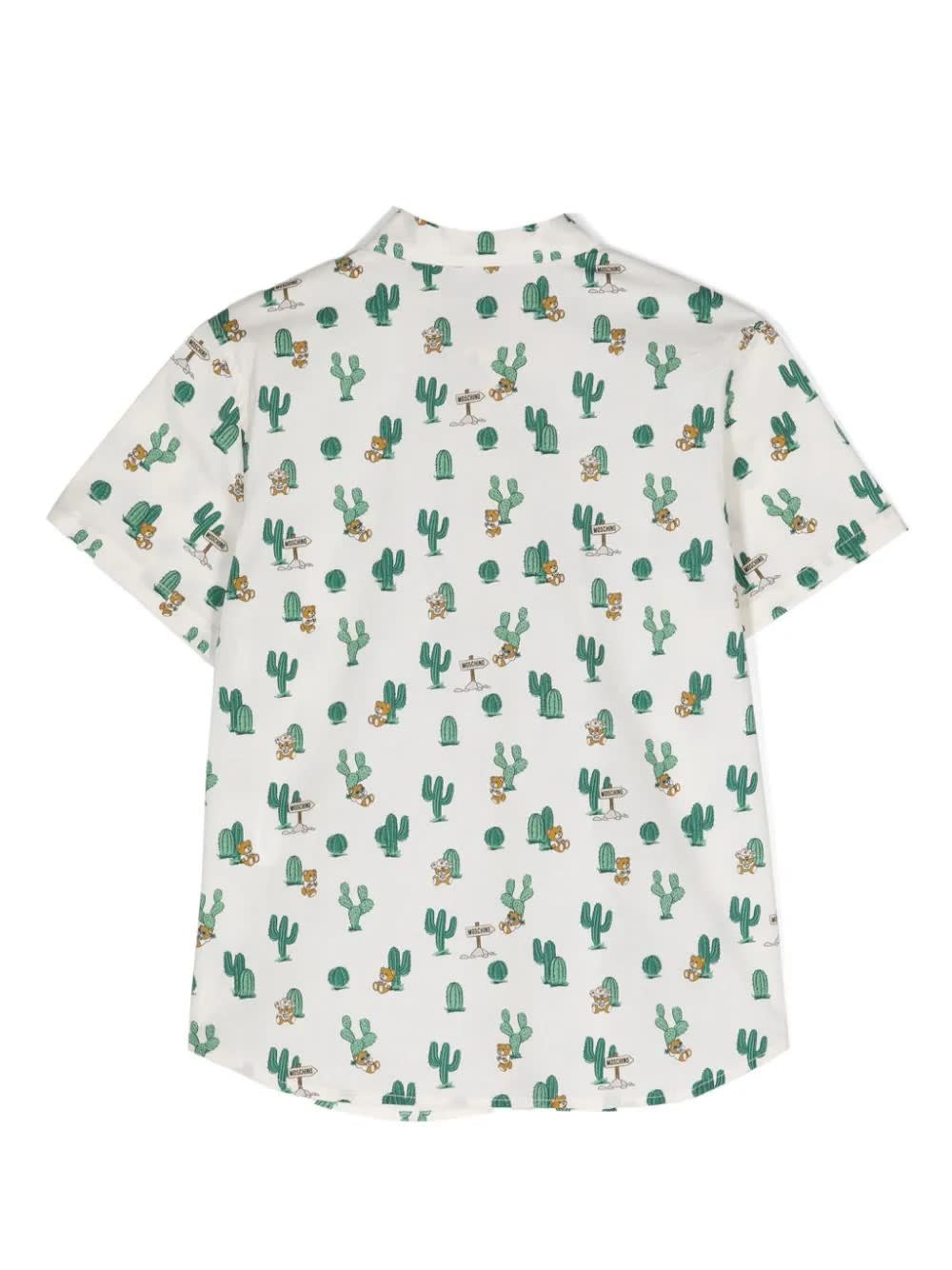 Shop Moschino Camicia Con Stampa Cactus In Crema