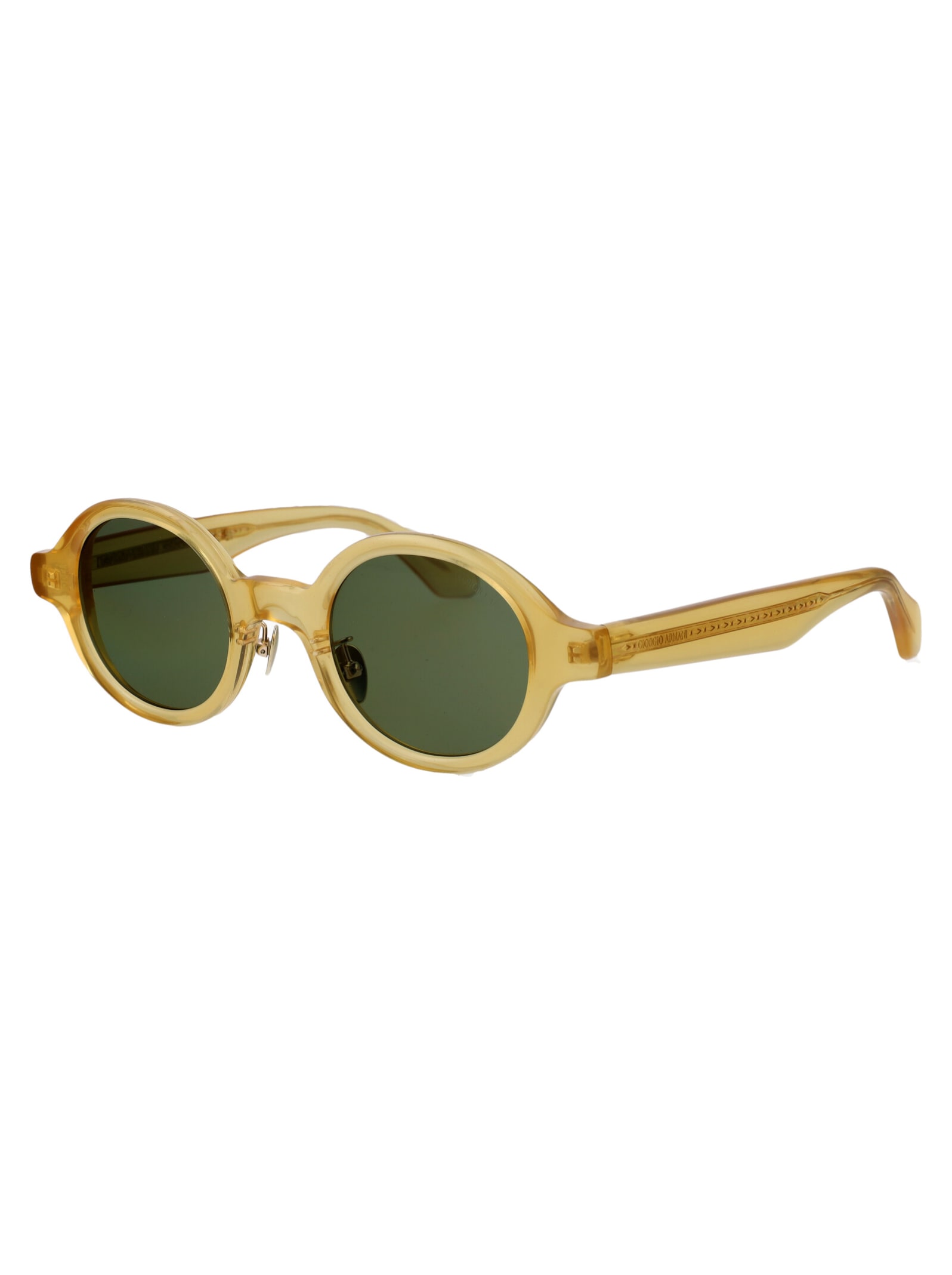 Shop Giorgio Armani 0ar8205 Sunglasses In 60632a Transparent Honey