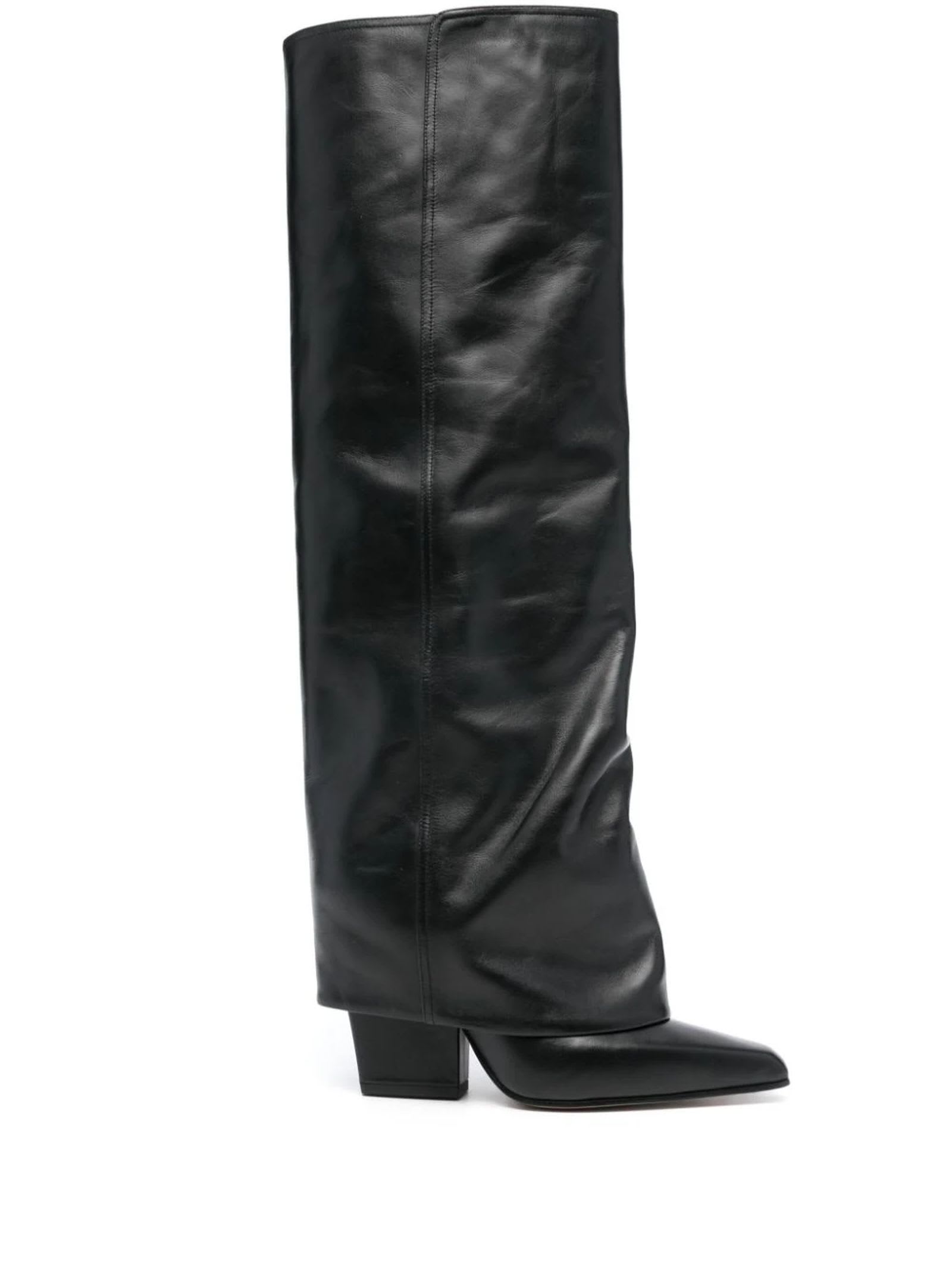 Paris Texas Black Calf Leather Boots