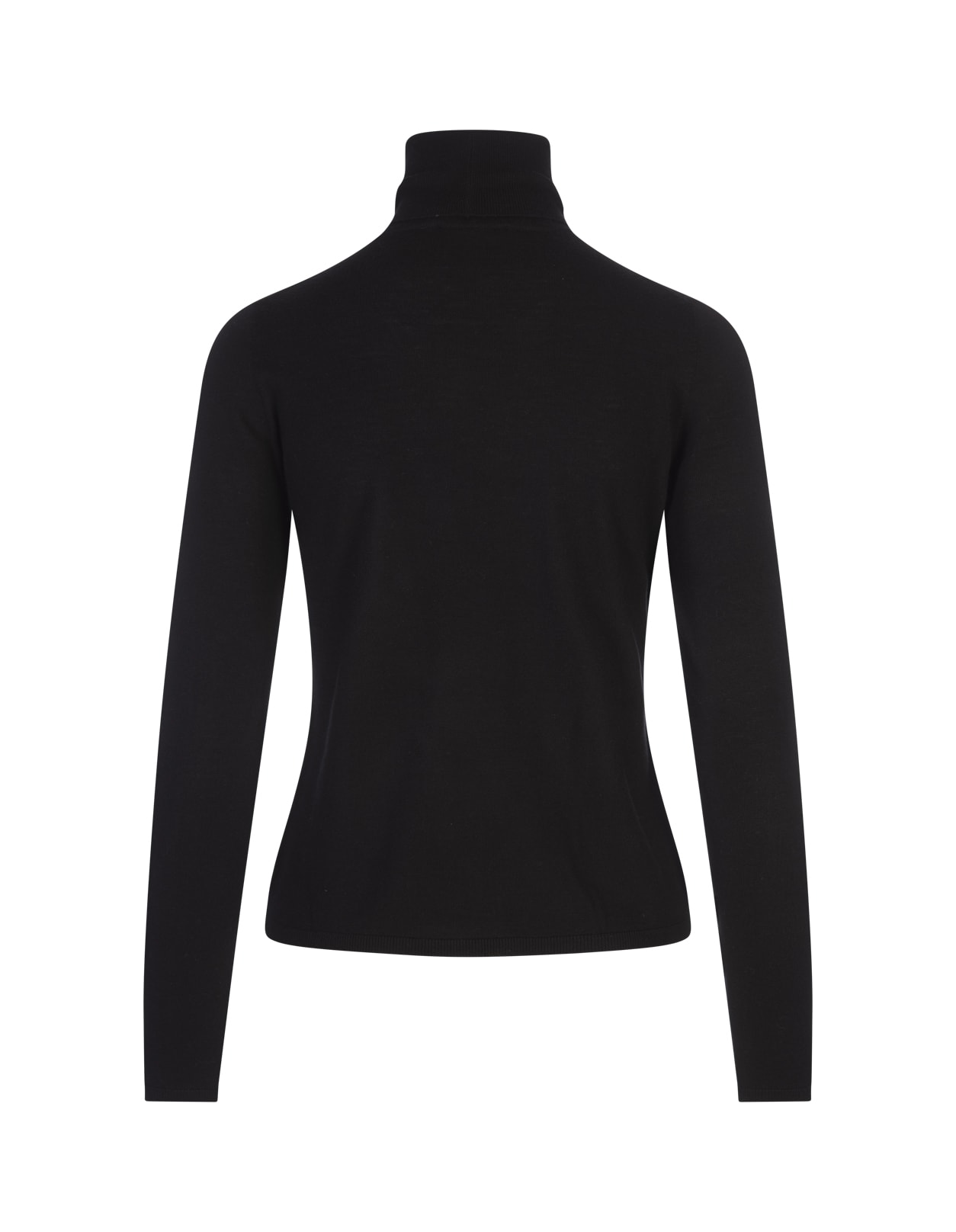 Max Mara Blue Saluto Turtleneck Sweater In Black