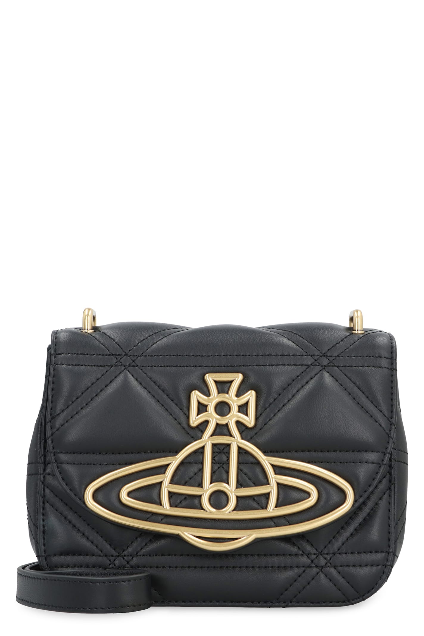 Vivienne Westwood Linda Leather Crossbody Bag In Black
