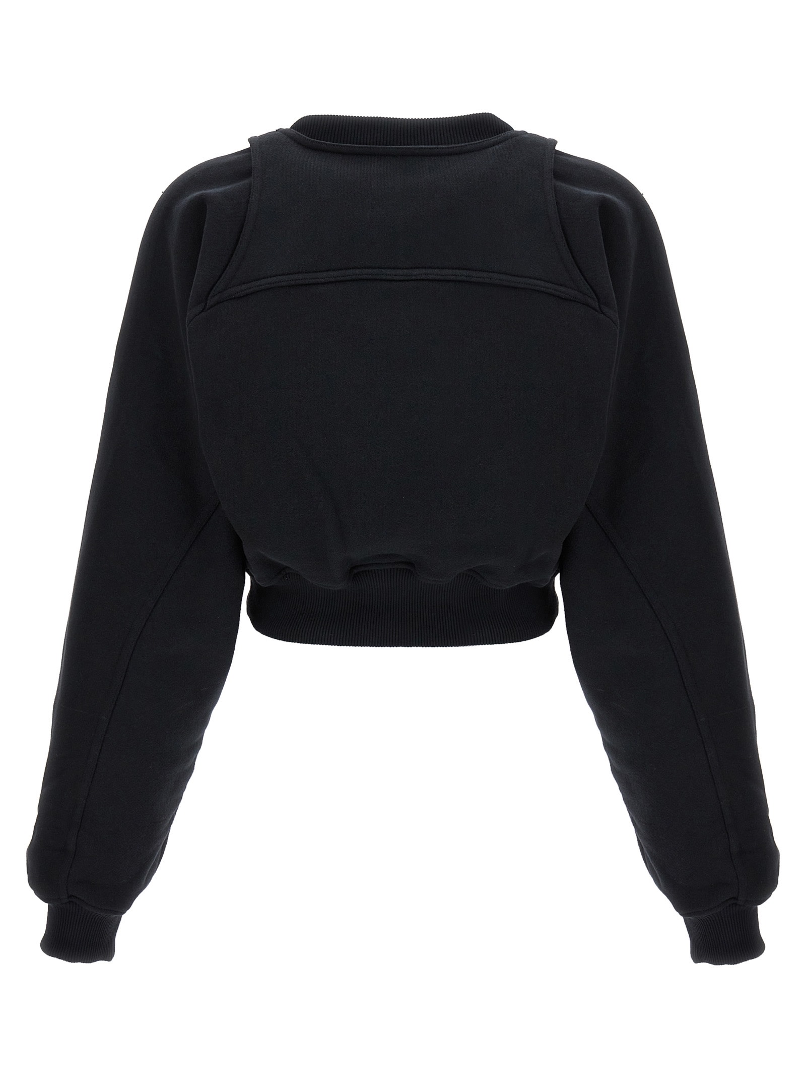 Shop Off-white Logo Embroidery Sweatshirt In Black