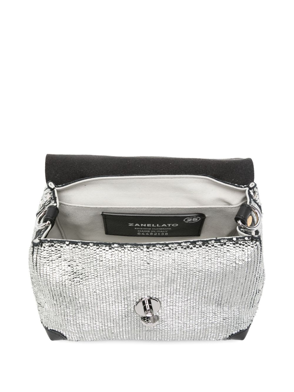 Zanellato Postina Cbi Baby Leather Handbag In Silver