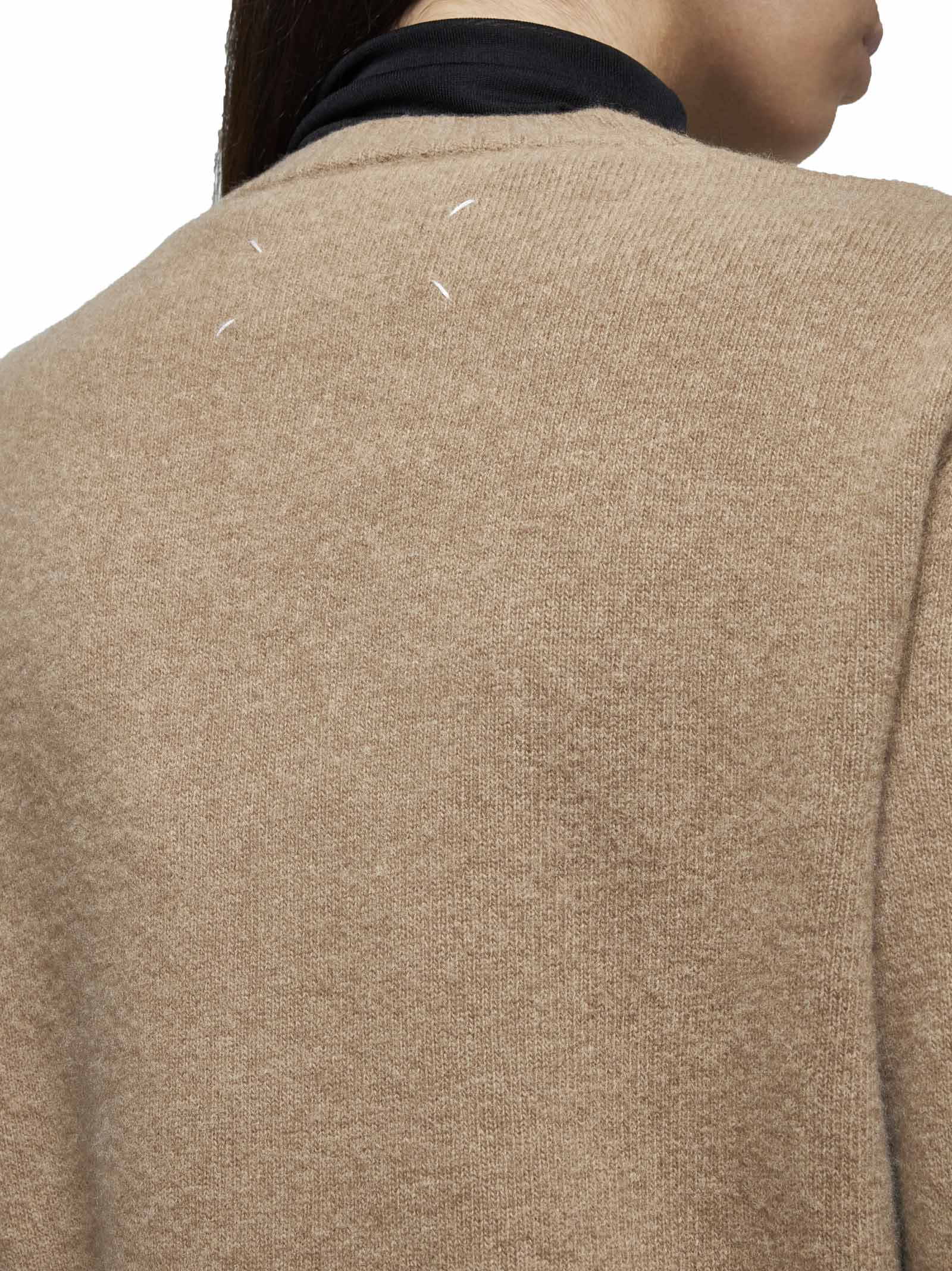 Shop Maison Margiela Cardigan In Beige