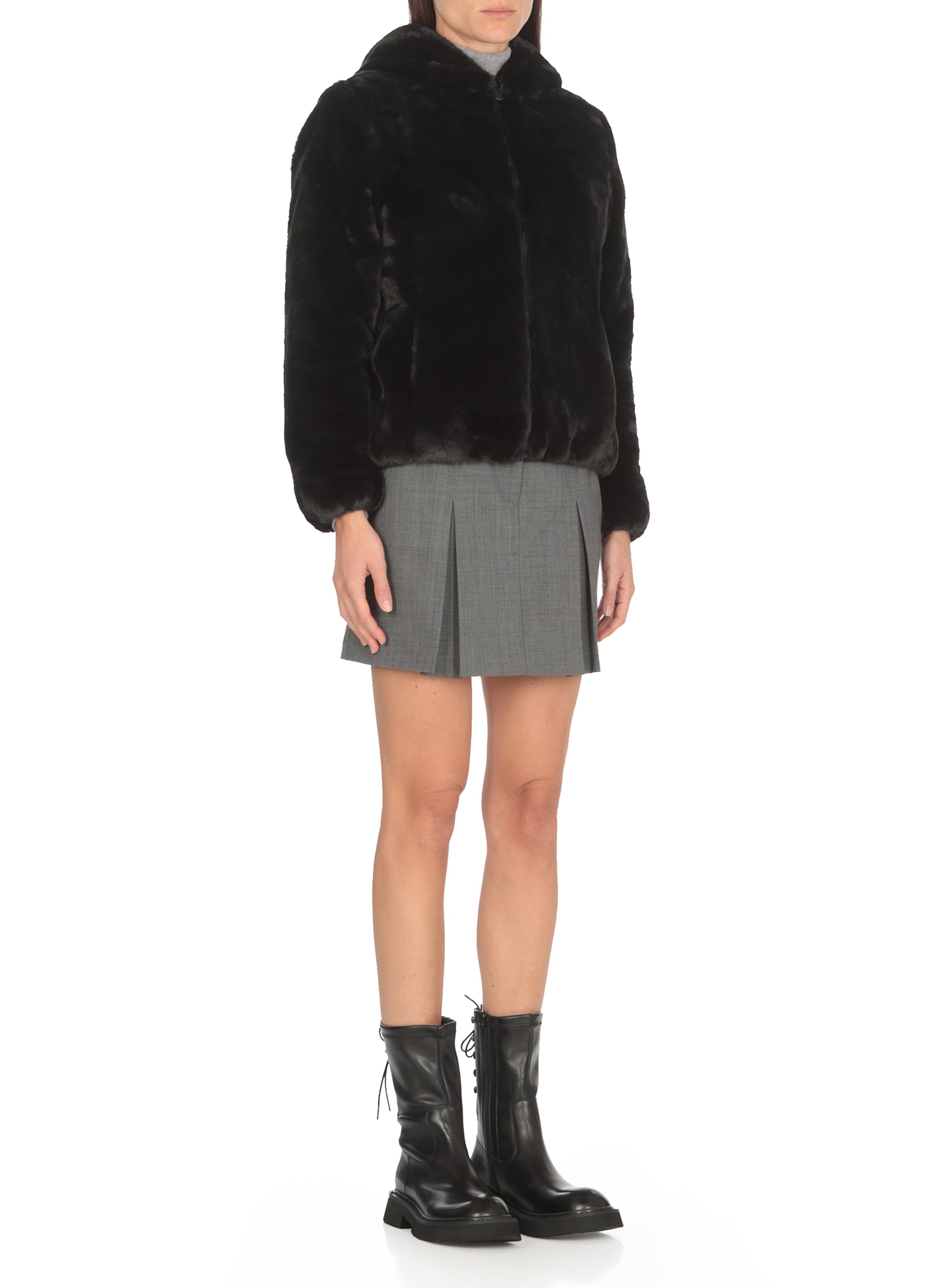 Shop Save The Duck Laila Padded Short Jacket In Black