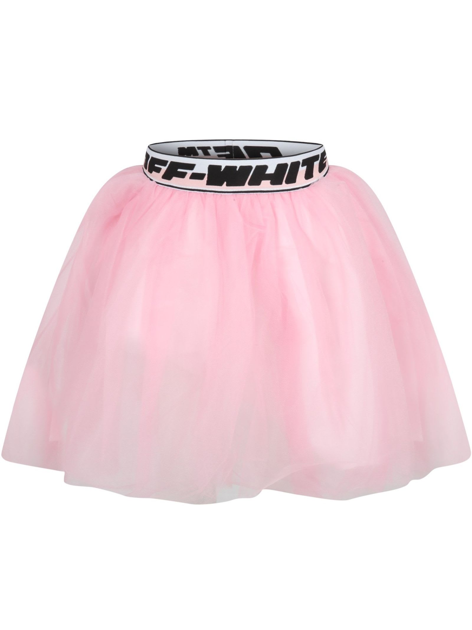 Off-White Skirt In Pink Tulle Fabric