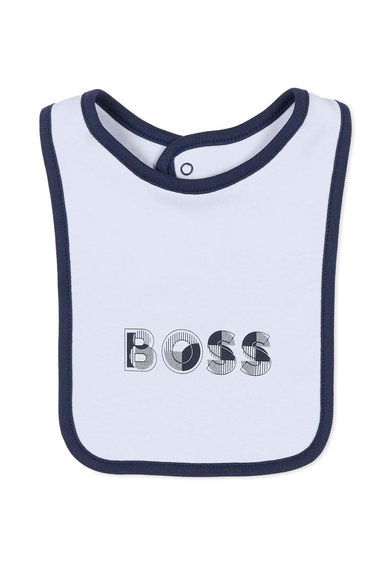 Hugo Boss Light Blue Bodysuit Set For Baby Boy With Logo In White