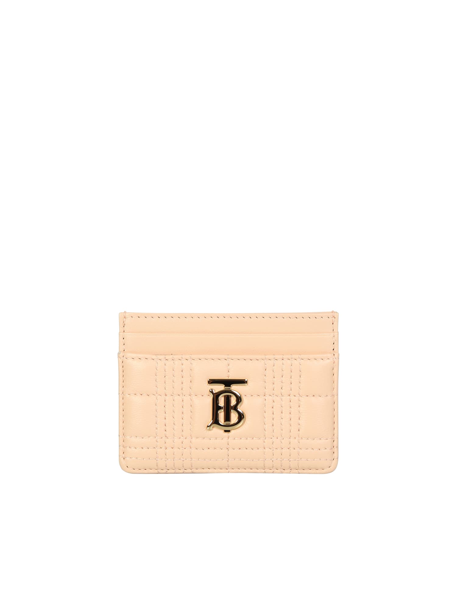 Lola Cardholder Signed Burberry, Boasts The Iconic Tb Detail In Gold-colored Plate Making It Unique And Captivating