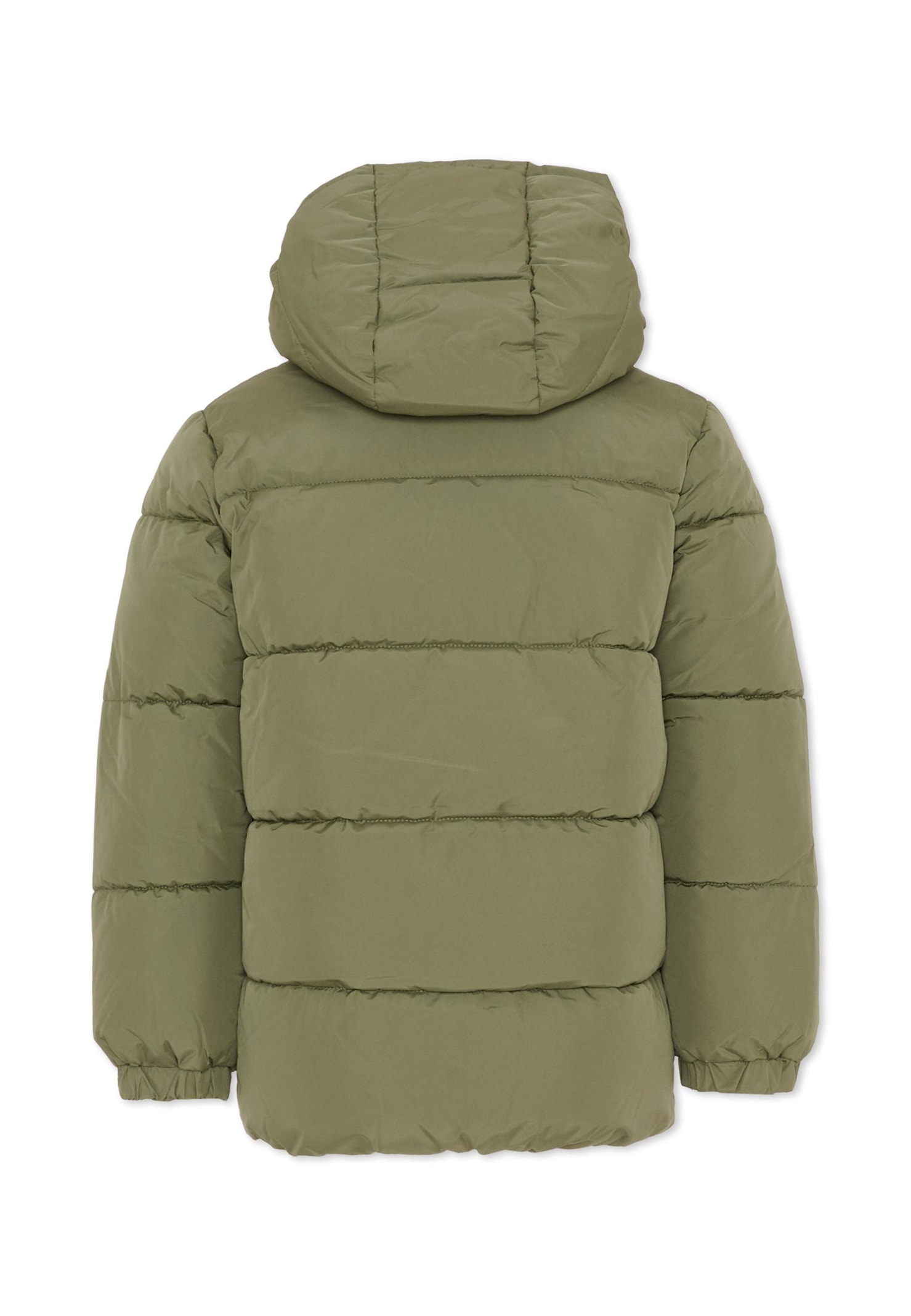 Hugo Boss Green Down Jacket For Boy With Logo In Green