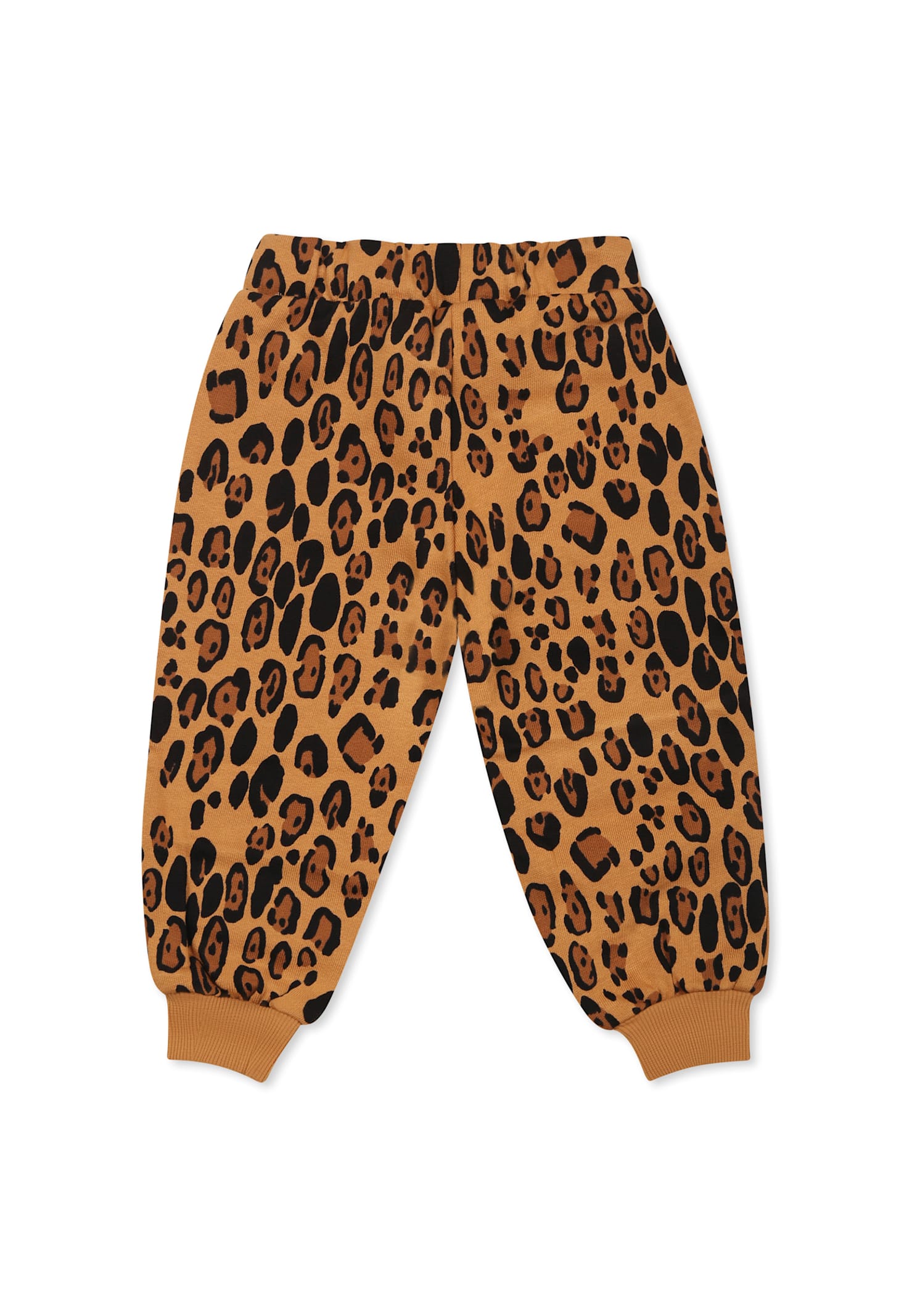 Shop Mini Rodini Beige Trousers For Babykids With Spotted Print