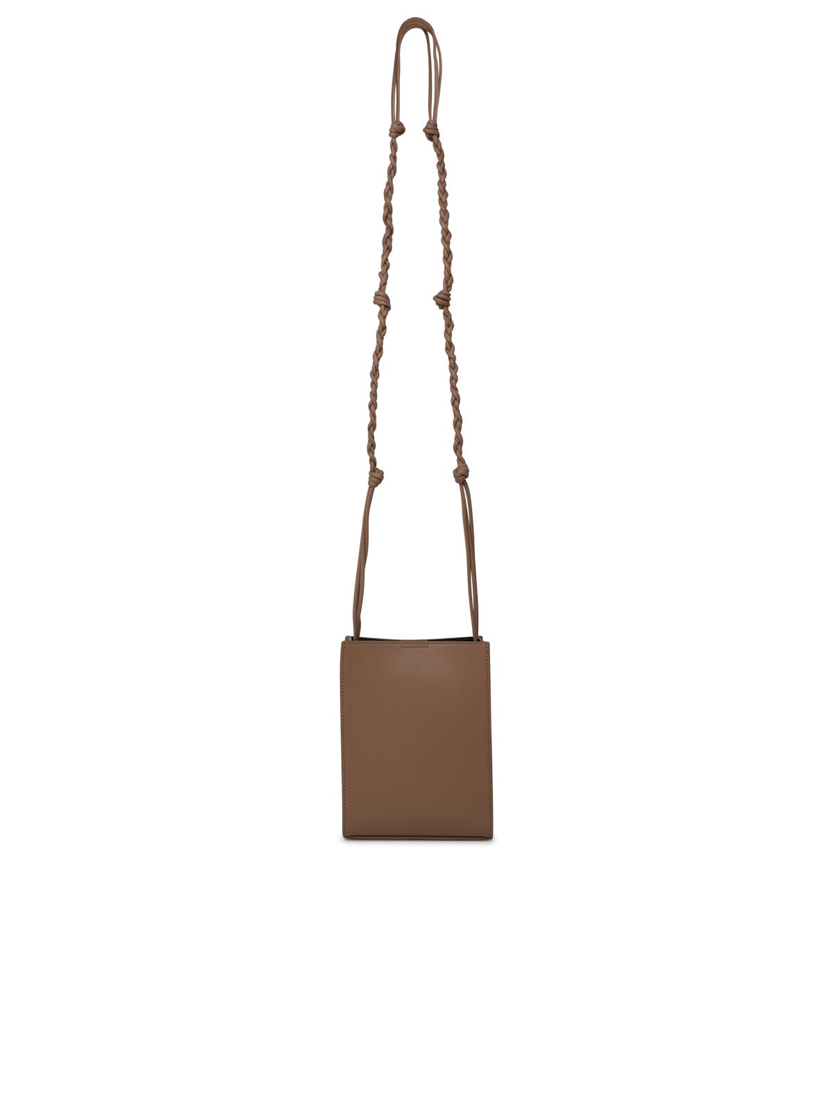 Shop Jil Sander Tangle Bag In Beige Leather