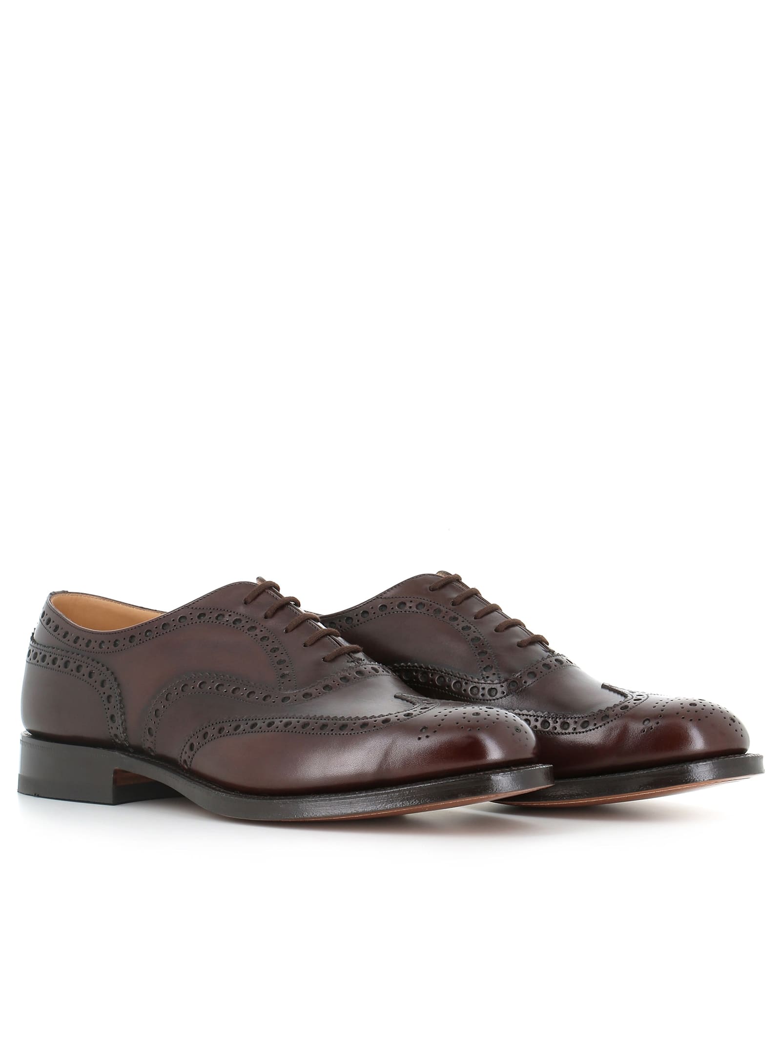 Shop Church's Brogues Burwood In Ebony