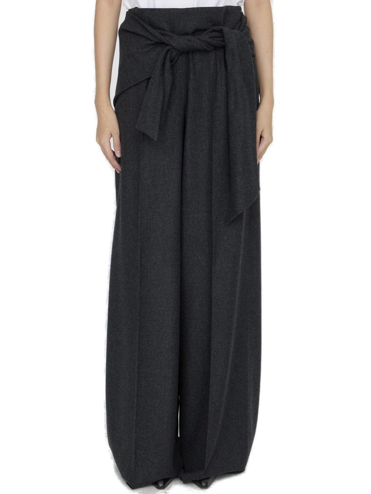 Shop Max Mara Arsenio Wide Leg Trousers  In Anthracite