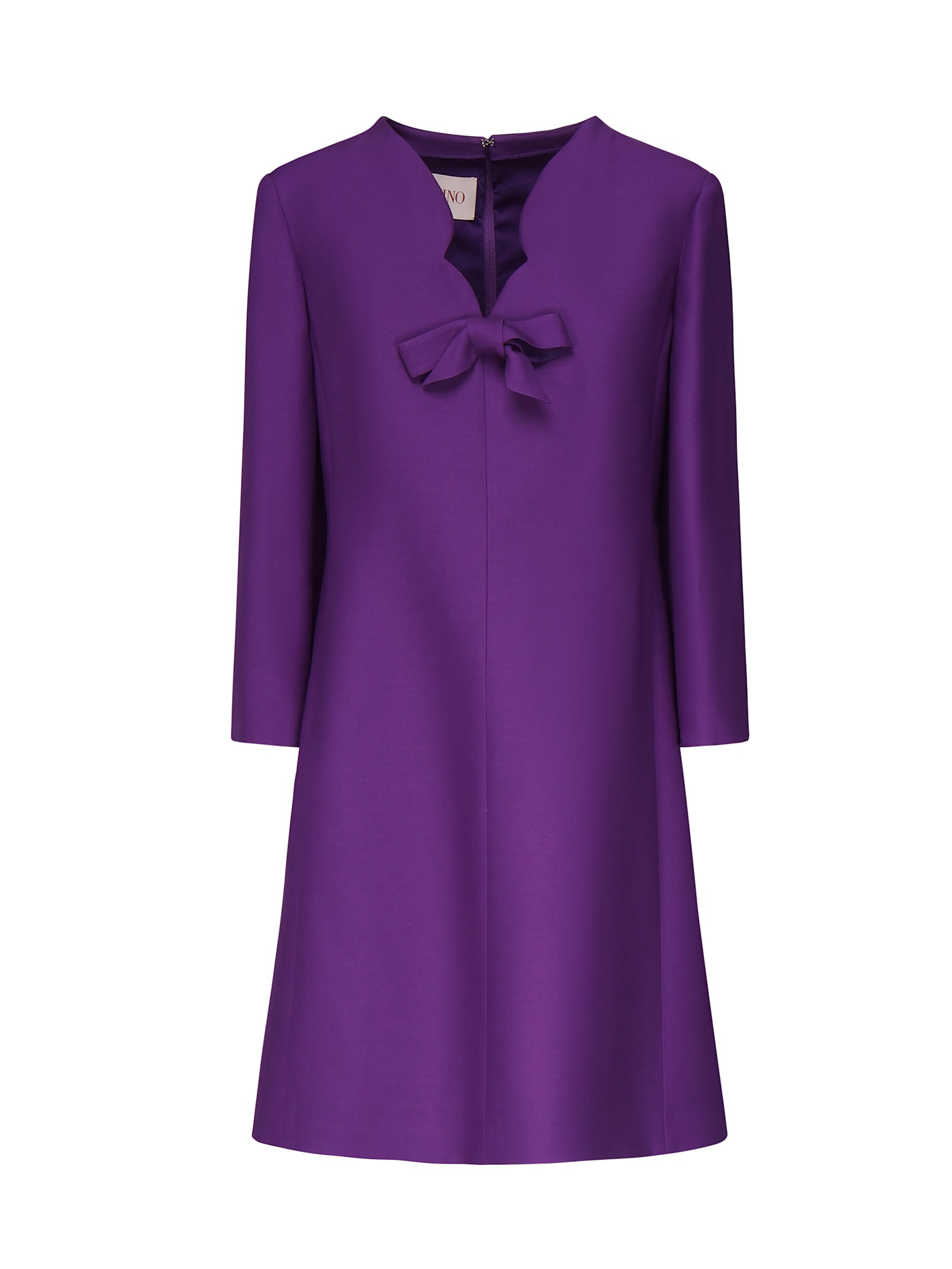 Valentino Crepe Couture Scalloped Minidress