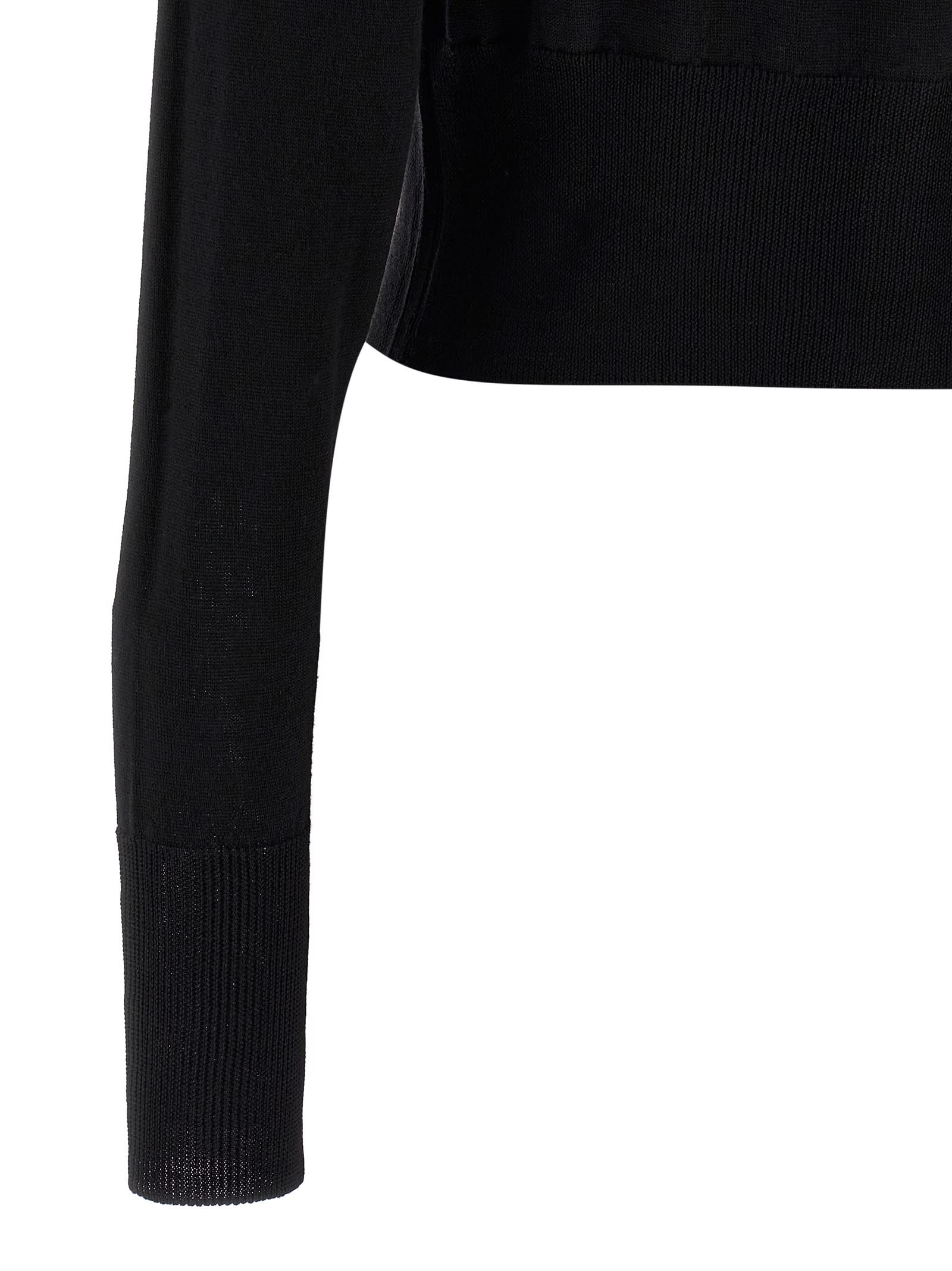 Vivienne Westwood Cropped Cardigan With Distinctive Buttons And Embroidered Emblem In Black