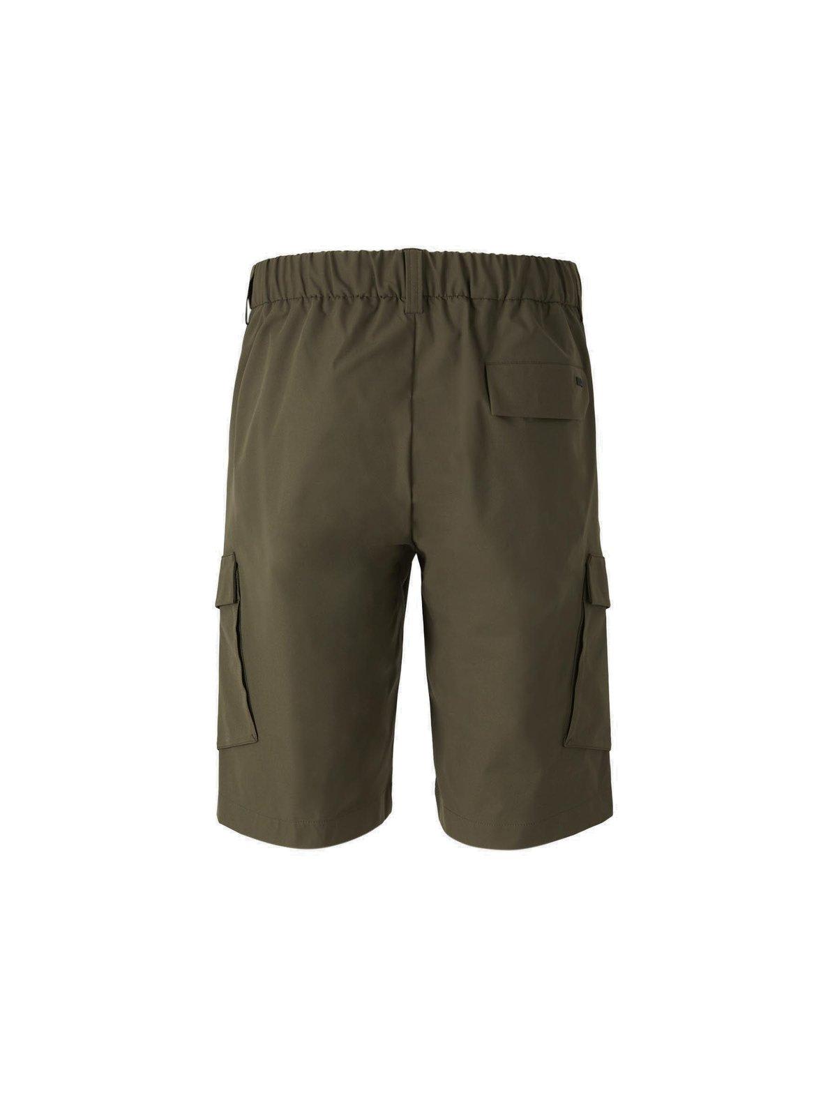 Herno Cargo Buttoned Trousers In Green