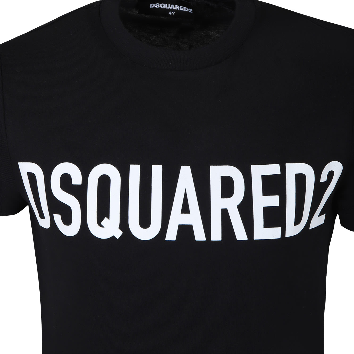 Dsquared2 Black T-shirt For Boy With Logo In Black