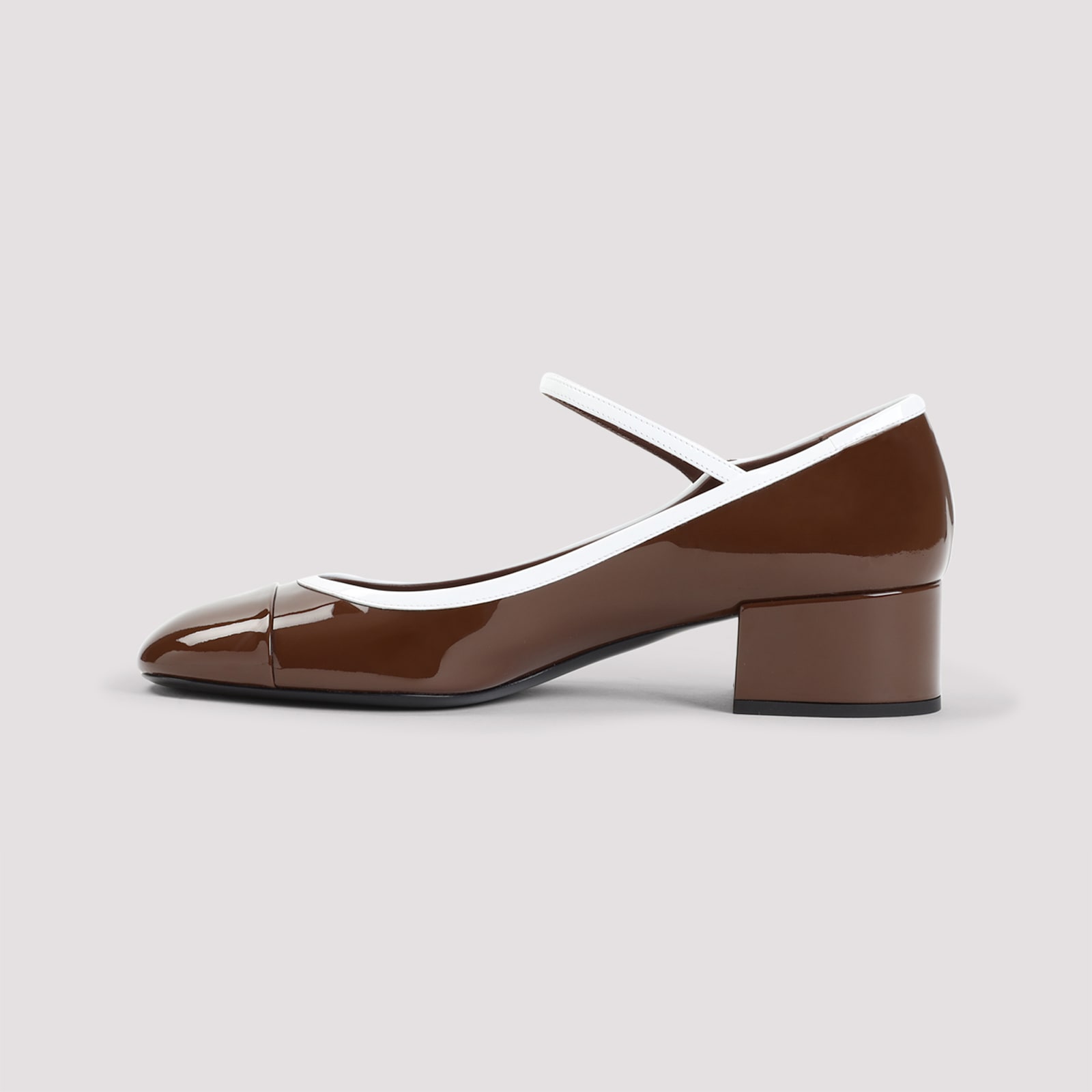 Miu Miu Bicolor Patent Leather Block-heel Mary Jane Pumps In Multi