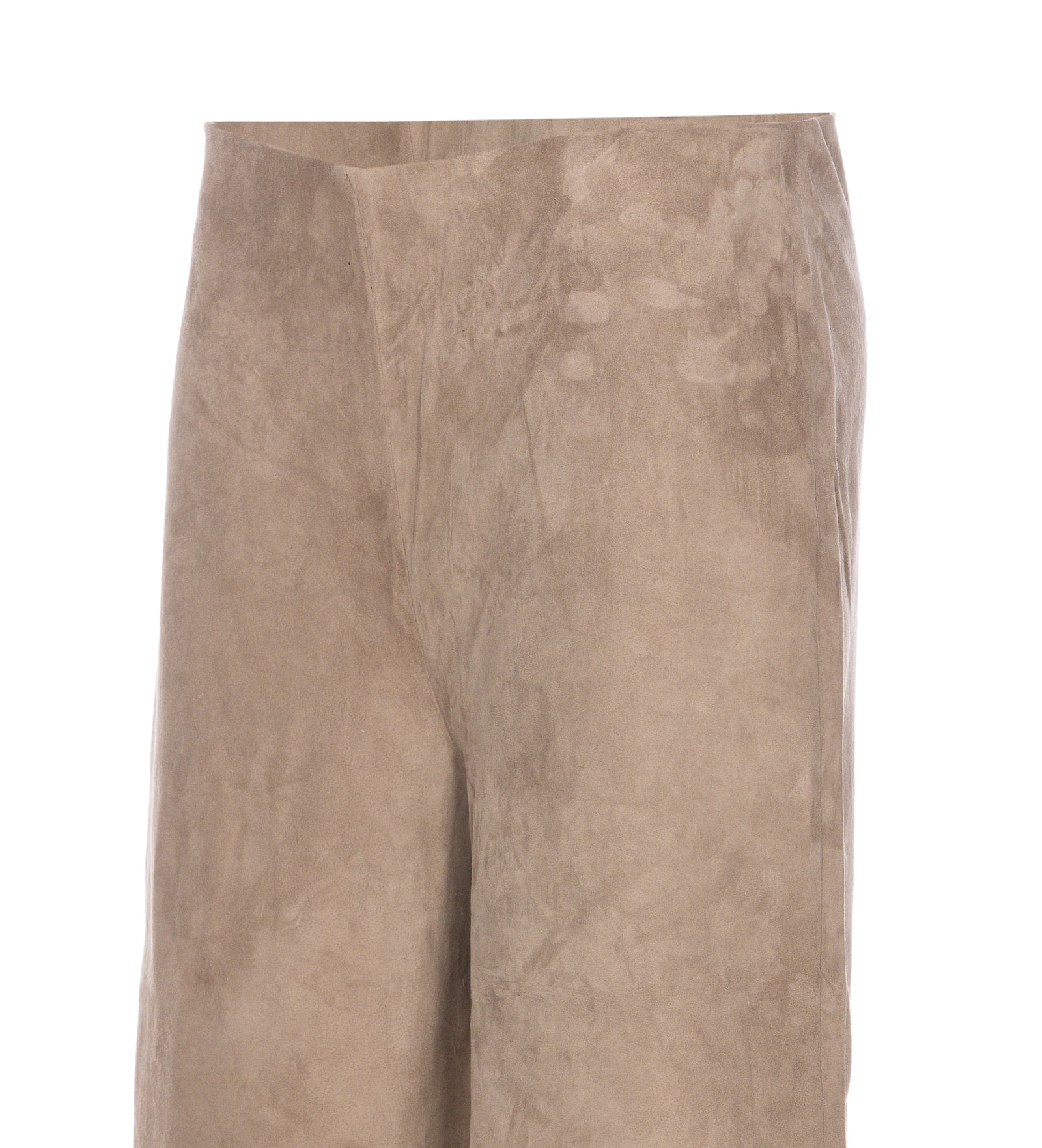 Shop Arma Karina Stertch Suede Trousers In Beige