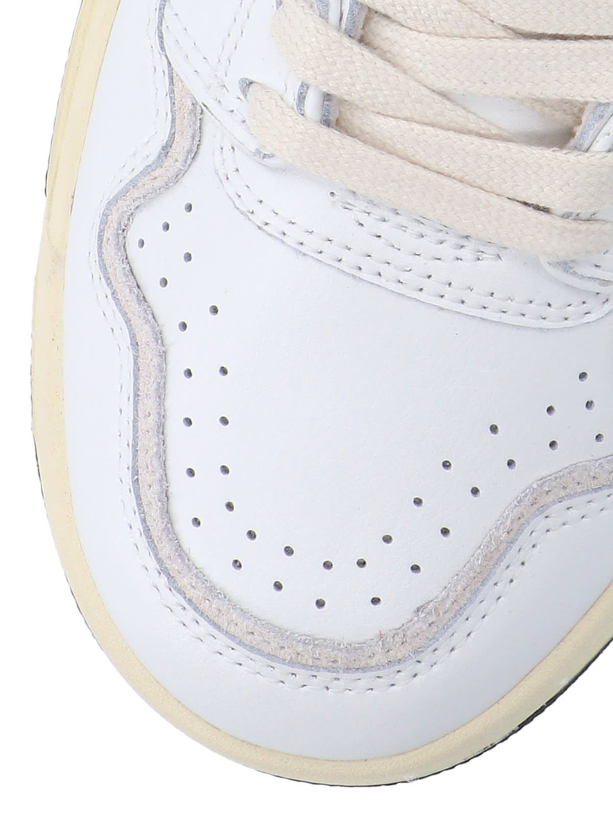 Shop Autry Clc Sneakers In White And Black Leather In White/black