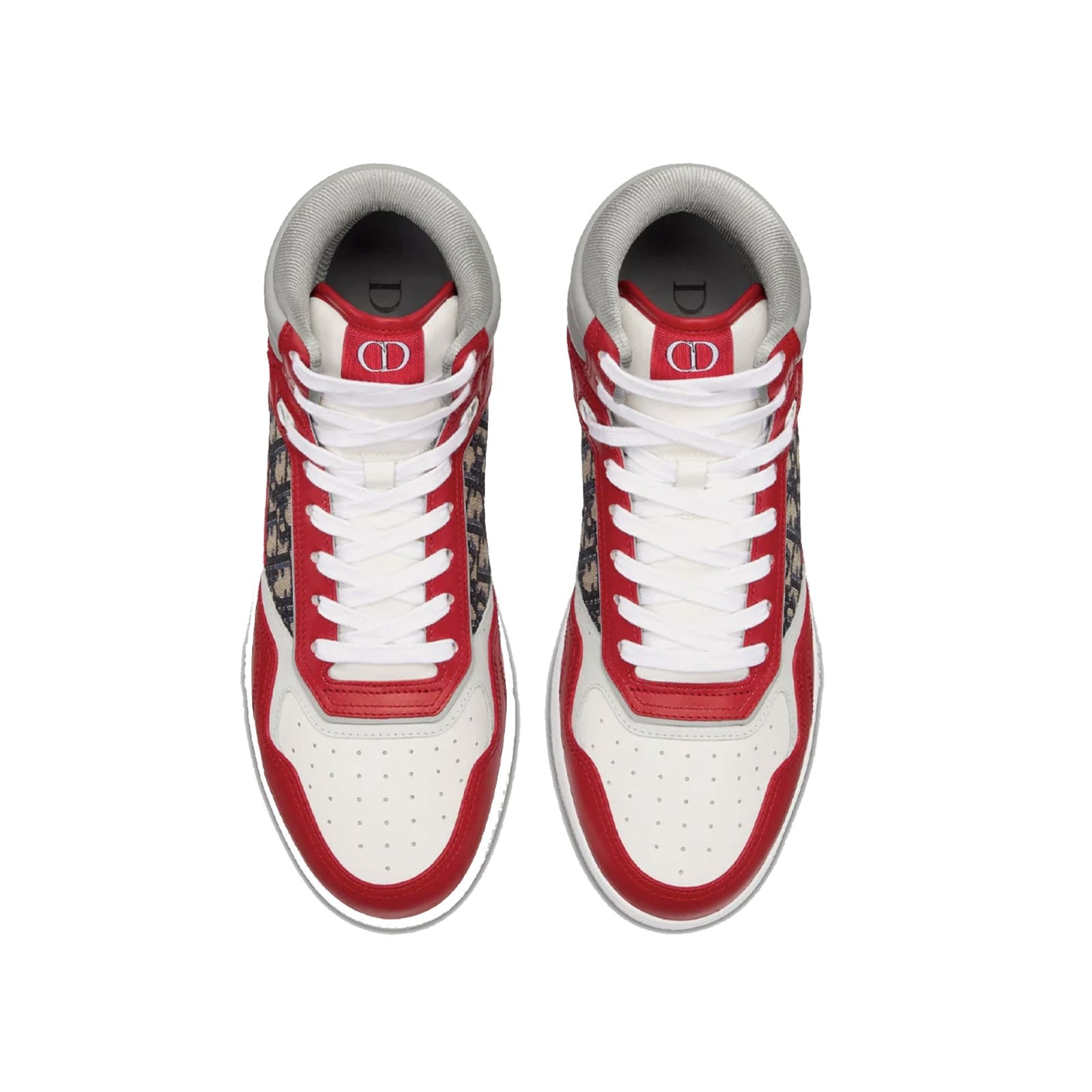 Dior Oblique High-top Sneakers Men In Red