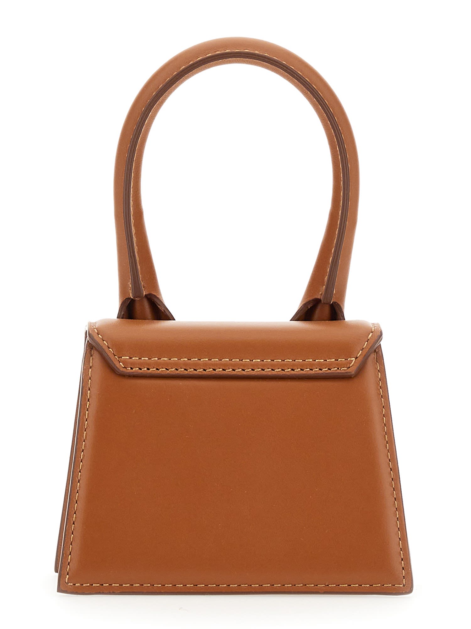 Shop Jacquemus Le Chiquito Bag In Leather Brown