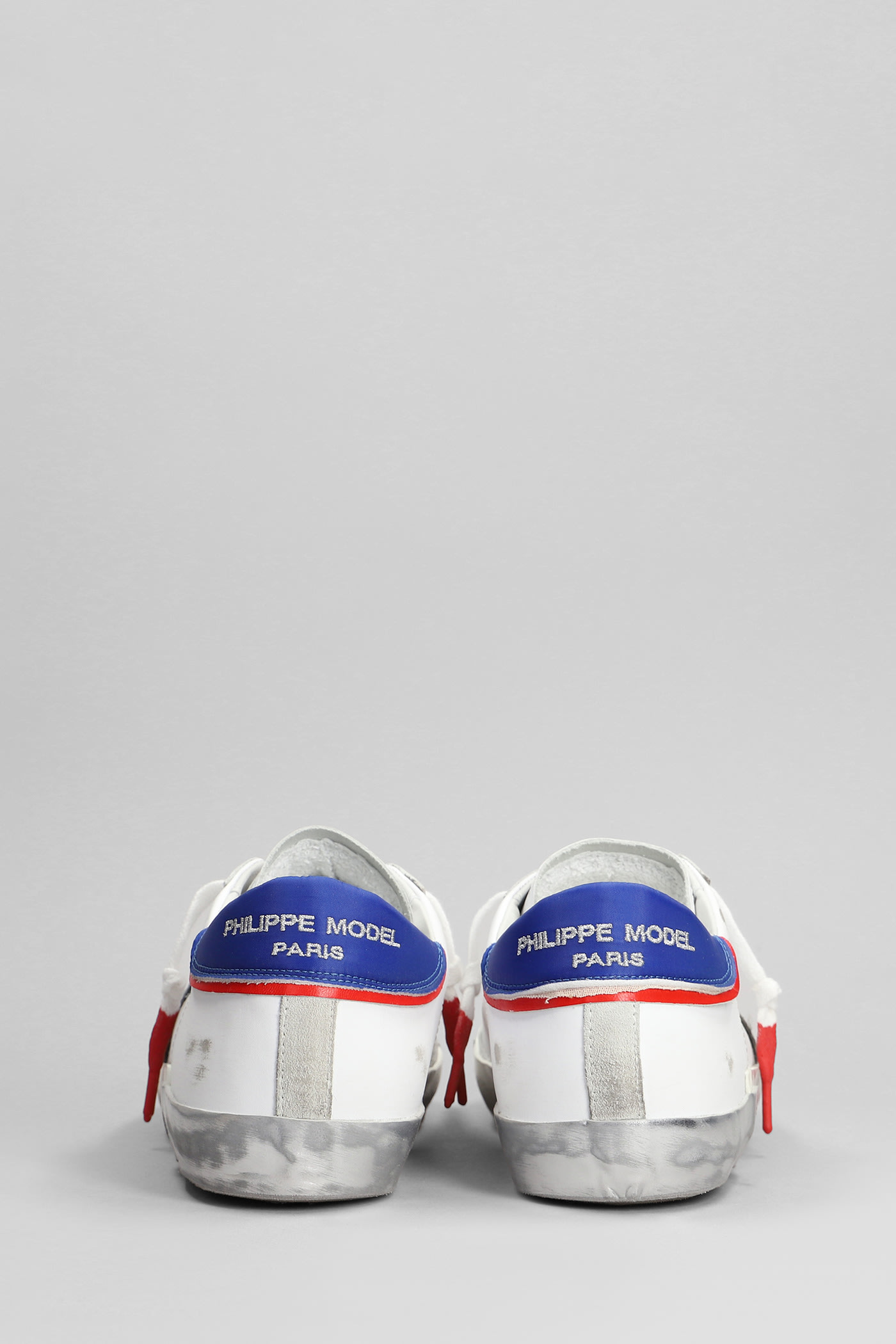 Shop Philippe Model Prsx Low Sneakers In White Leather