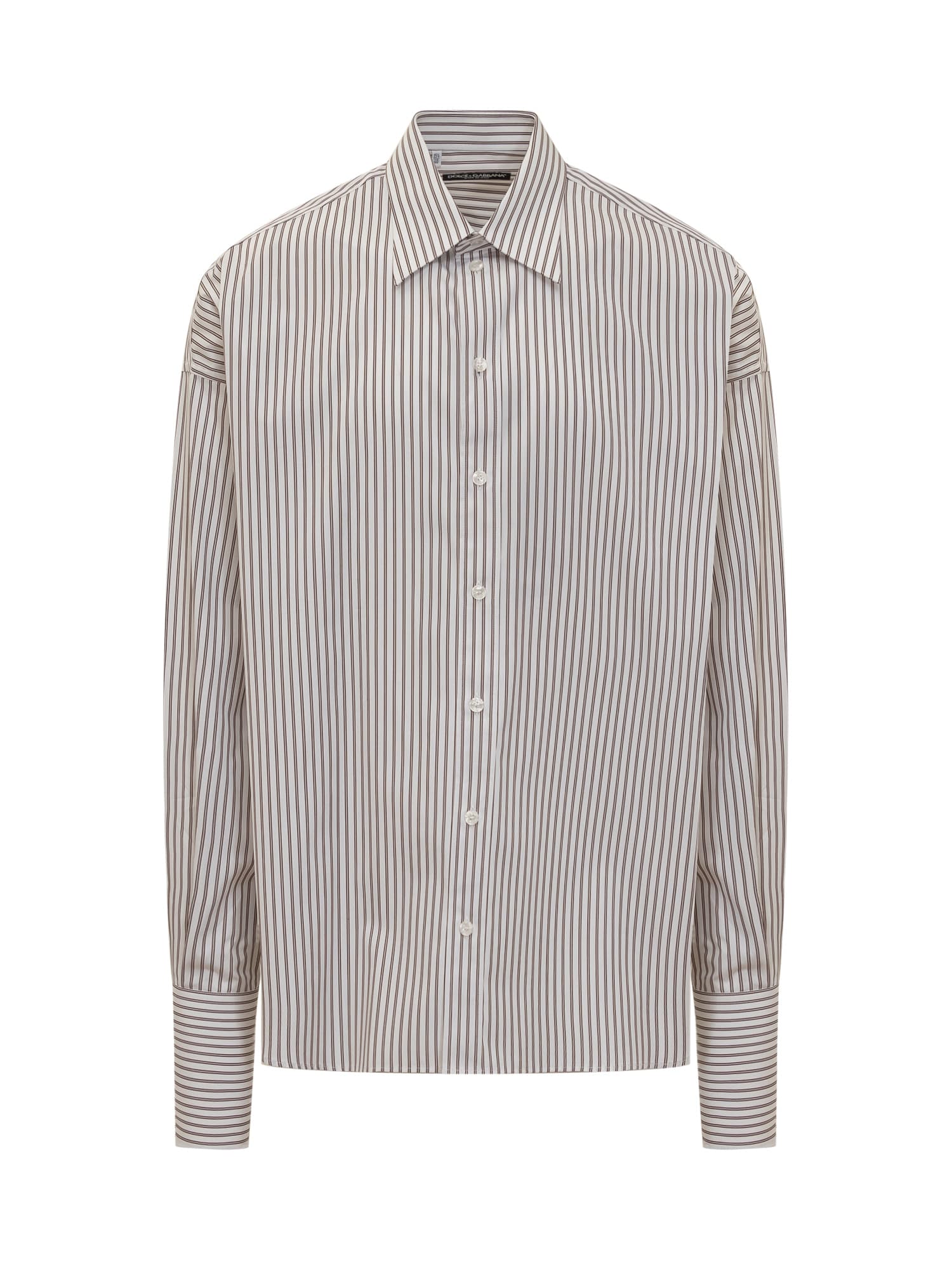 DOLCE & GABBANA COTTON SHIRT WITH STRIPED PATTERN