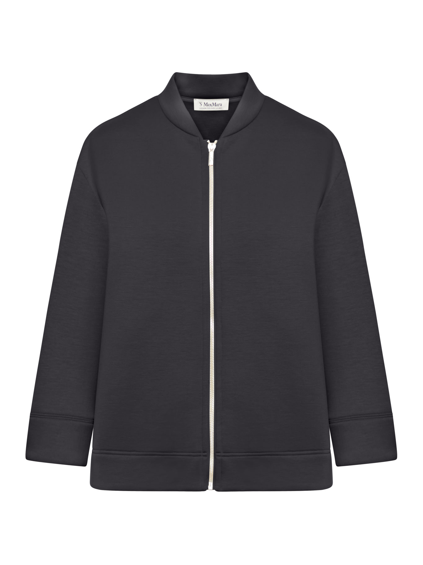 Shop 's Max Mara Scuba Jersey Bomber Jacket In Black