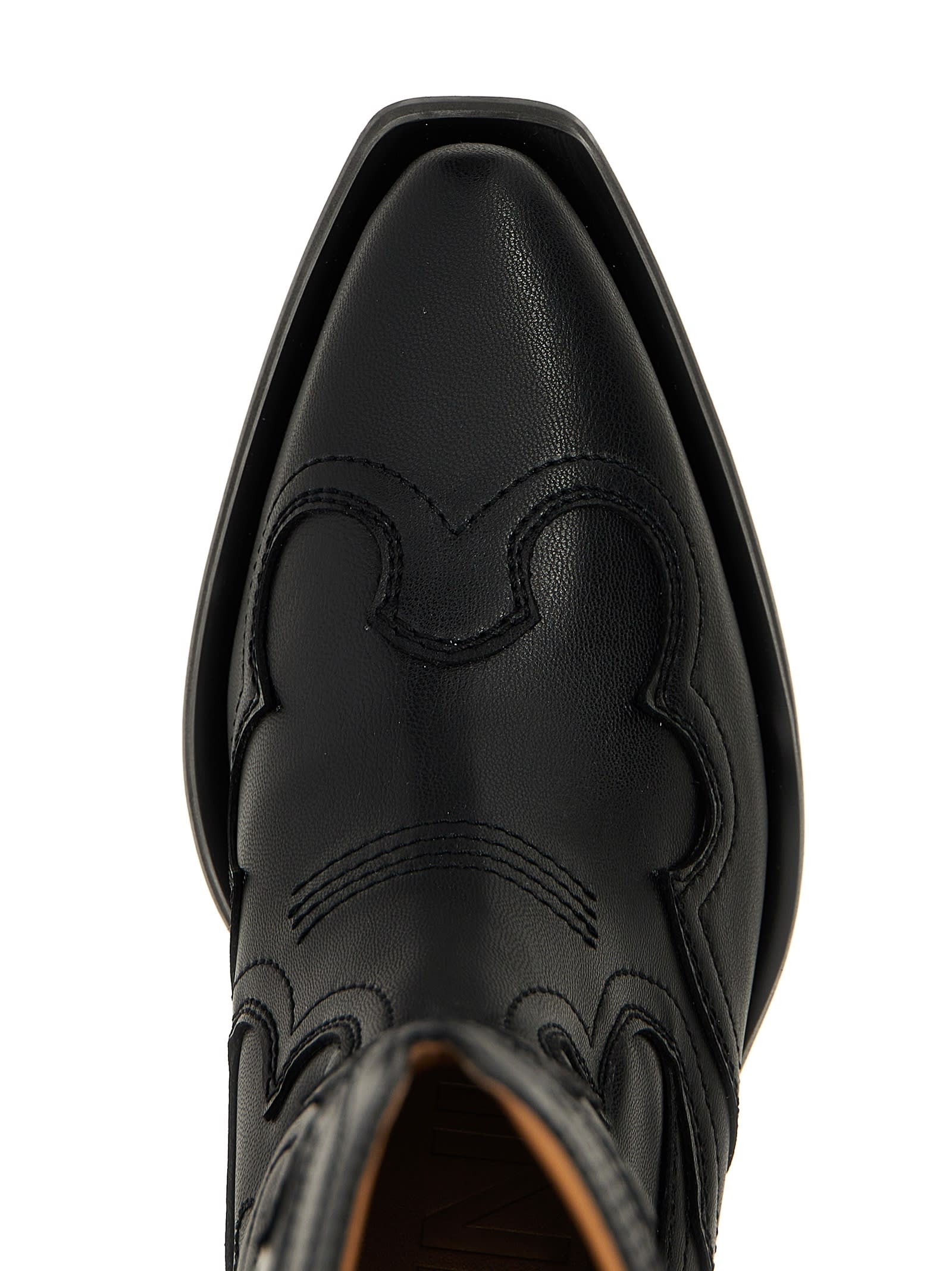 Ganni Embroidered Western Boots Women