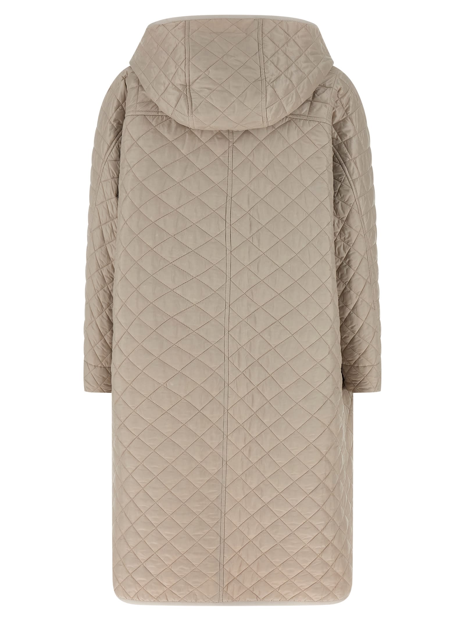 Max Mara The Cube Joan Puffer Jackets Beige In Neutral