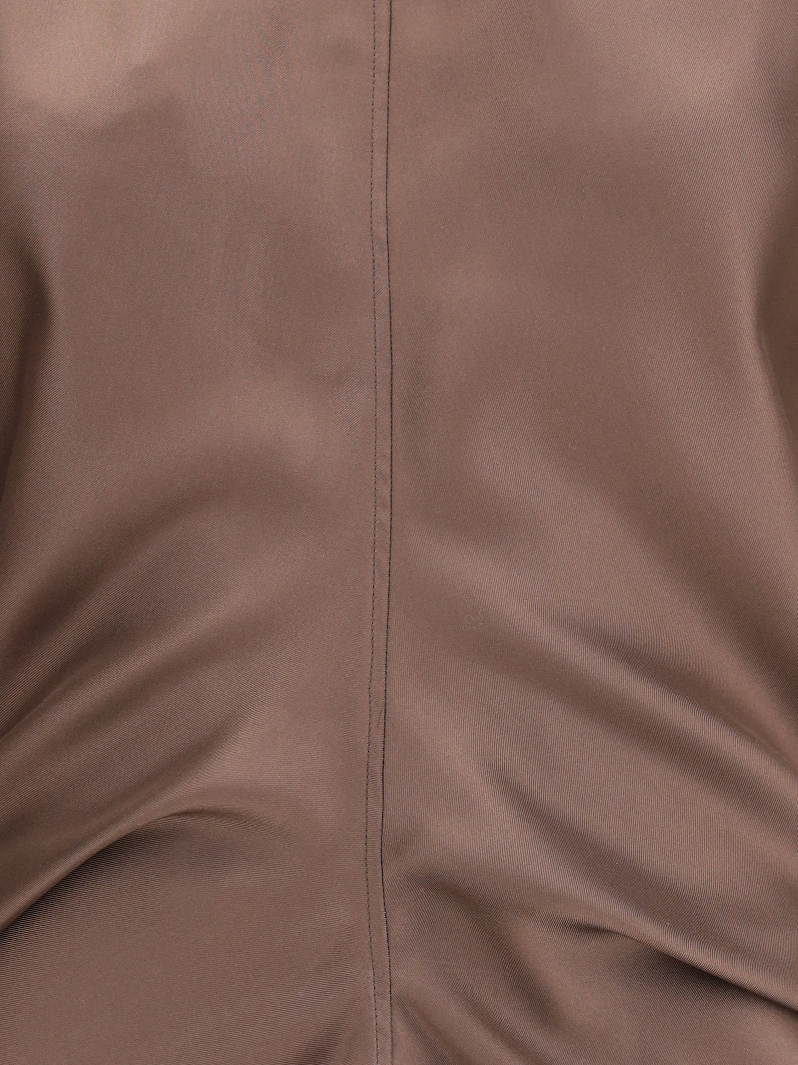 The Row Miles Silk Blouse In Brown