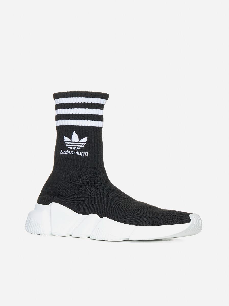 Balenciaga X Adidas Speed High-top Sneakers In Black
