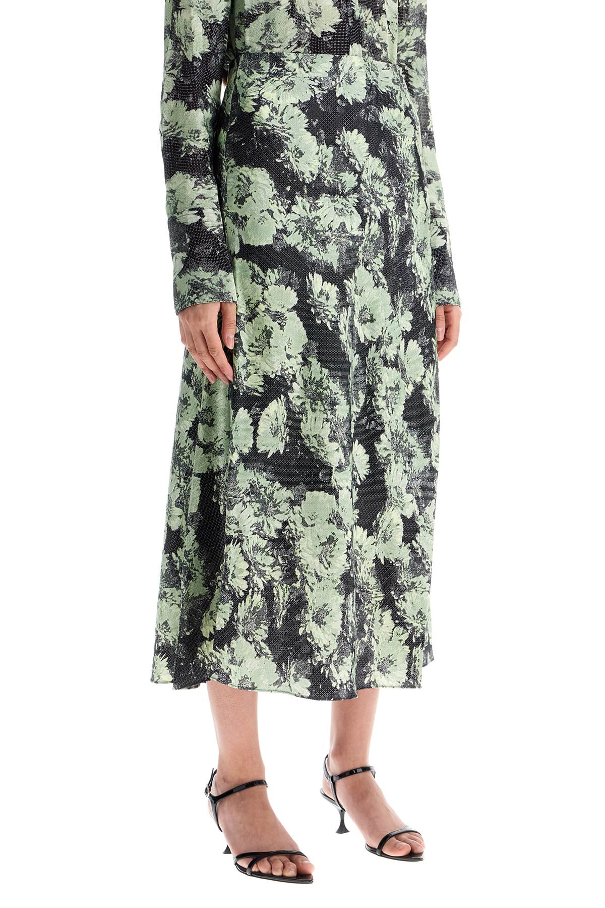 TORY BURCH PRINTED SATIN SKIRT 