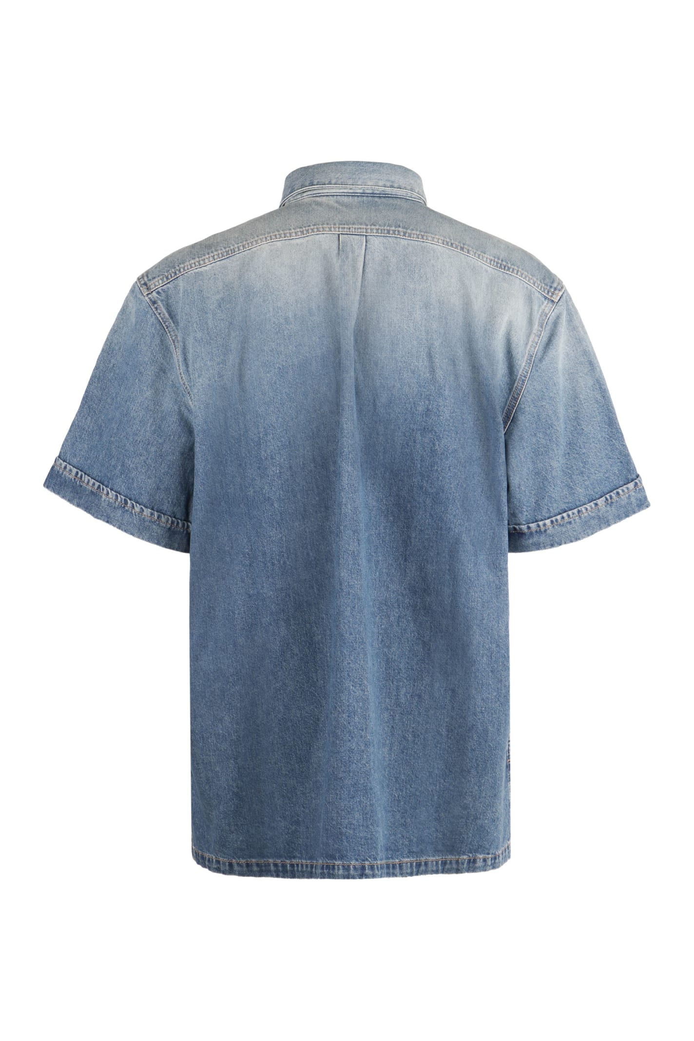 Shop Givenchy Denim Shirt In Light Blue