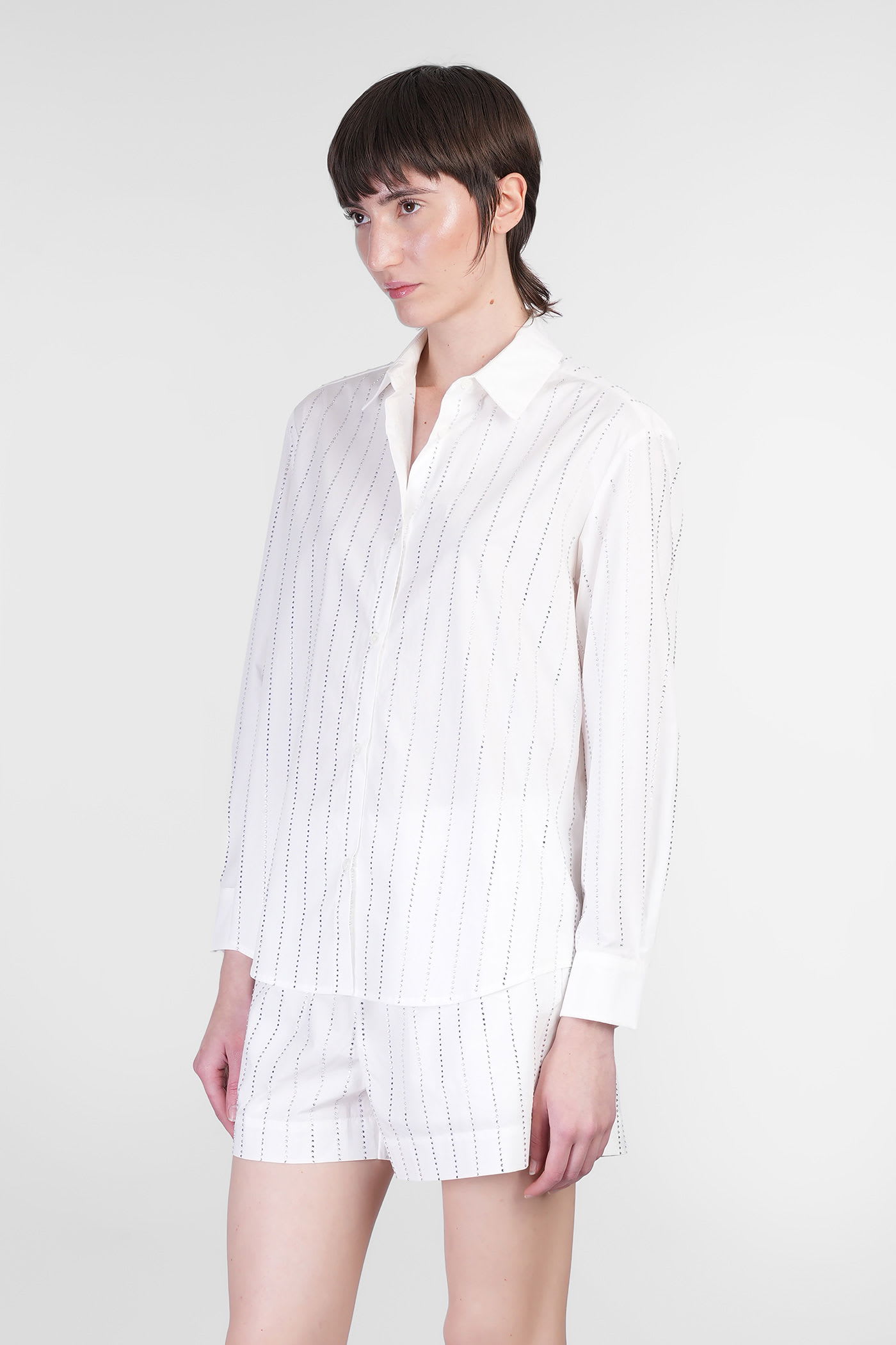 Mc2 Saint Barth Meredith Shirt In White Cotton In White