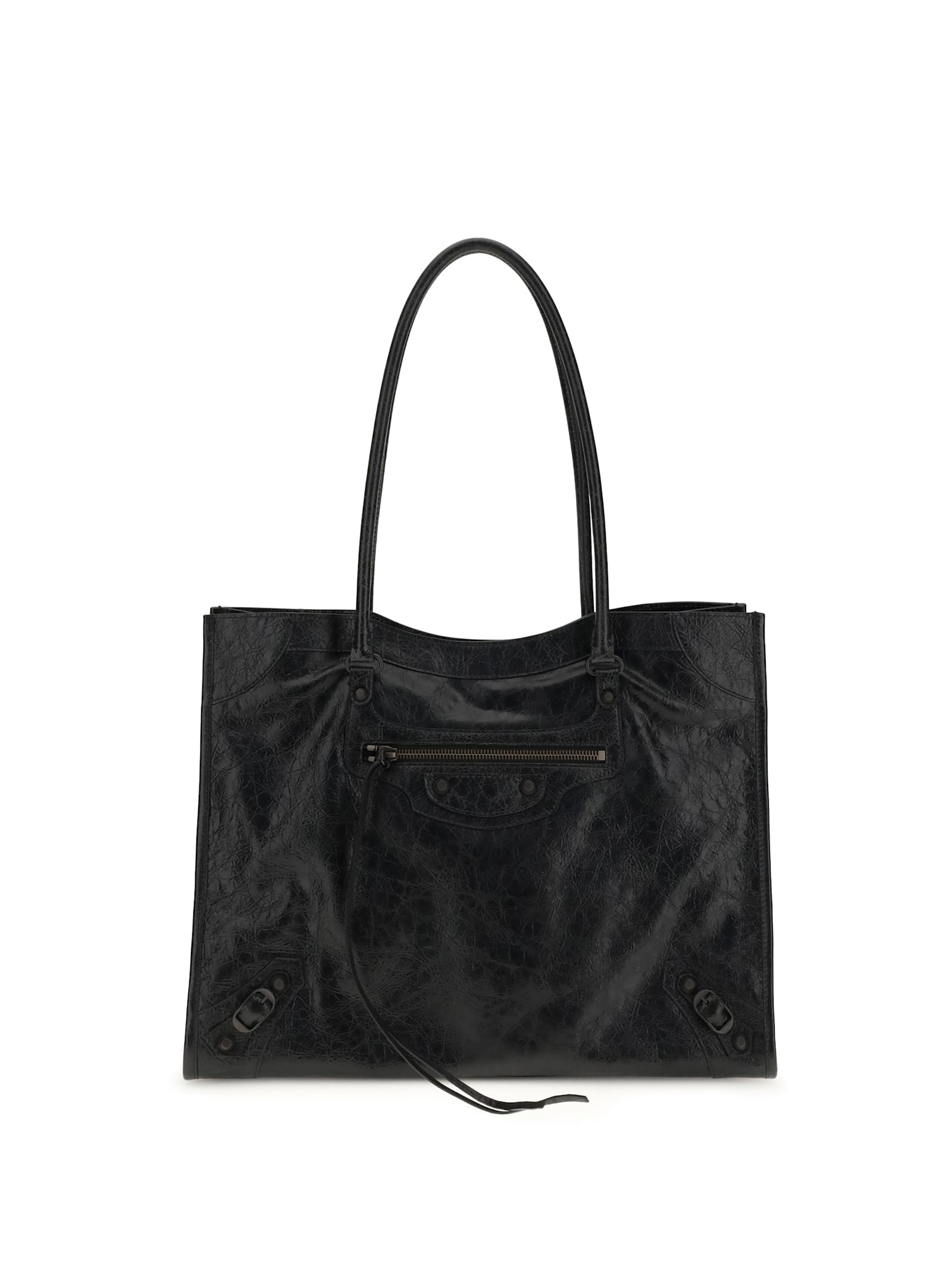 Balenciaga Black Leather Medium Le City Shopping Bag